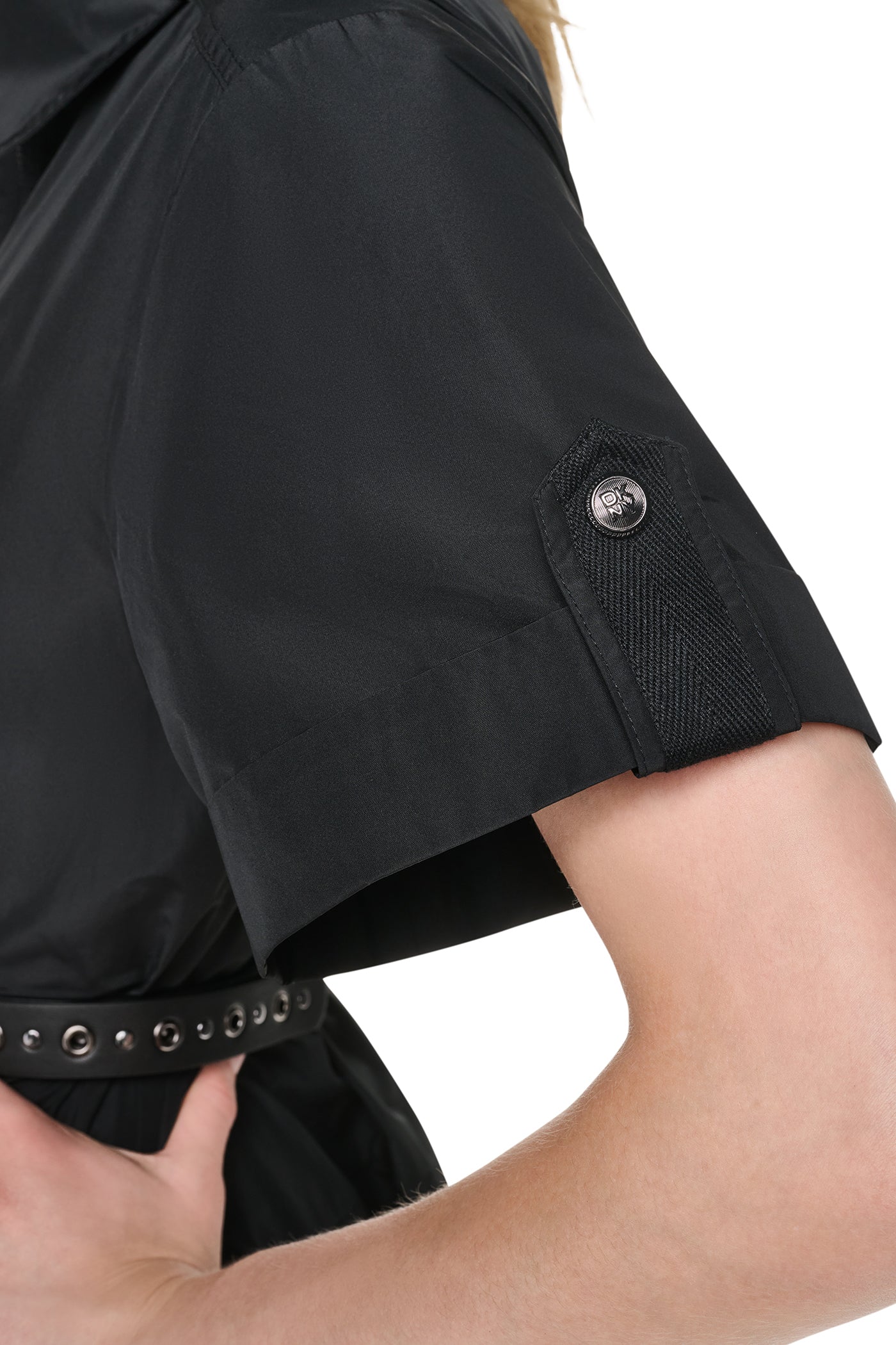 MEMORY TAFFETA ZIP FRONT DRESS VIEW 8
