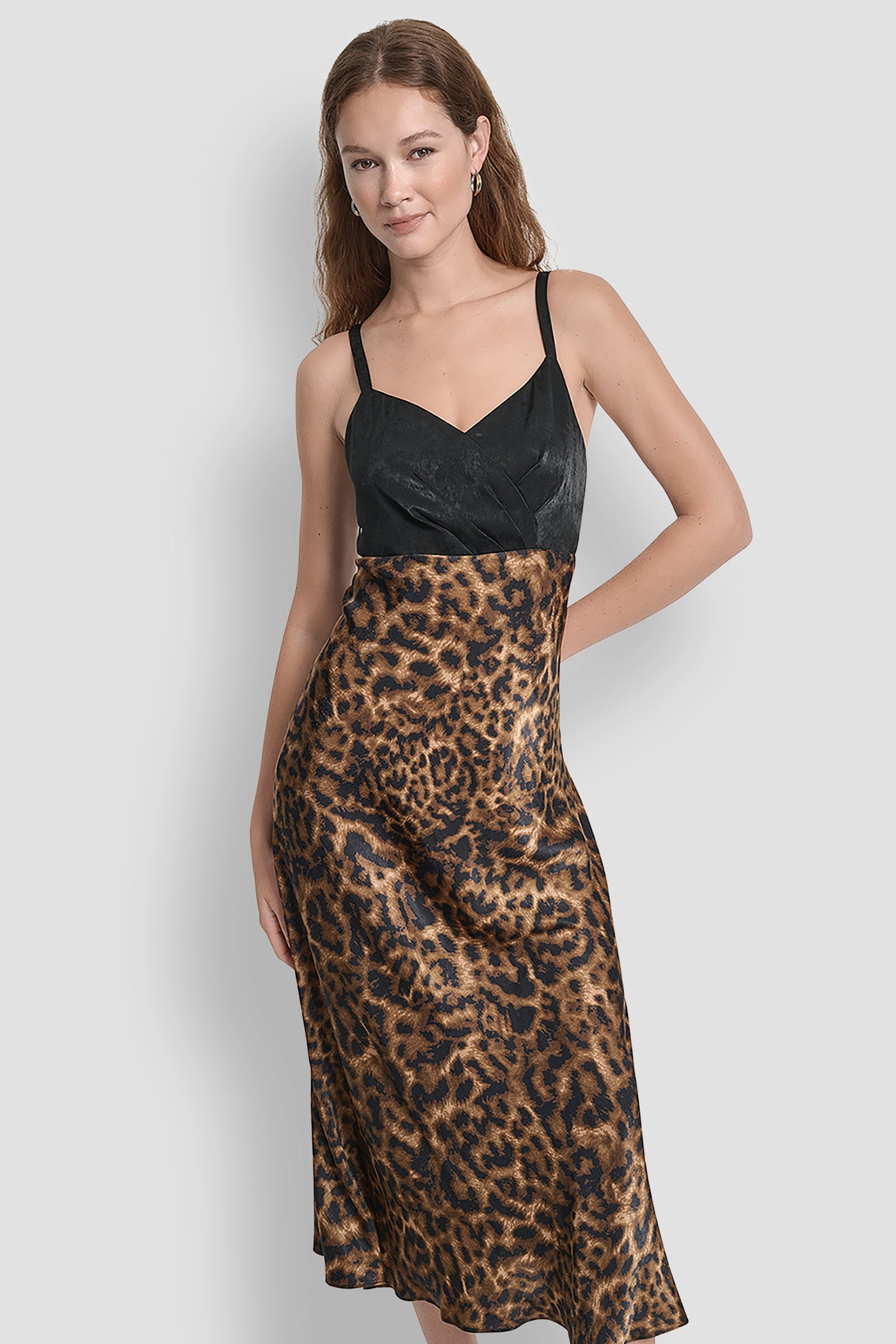 SLEEVELESS PRINTED SATIN DRESS VIEW 4 | Dresses & Jumpsuits
