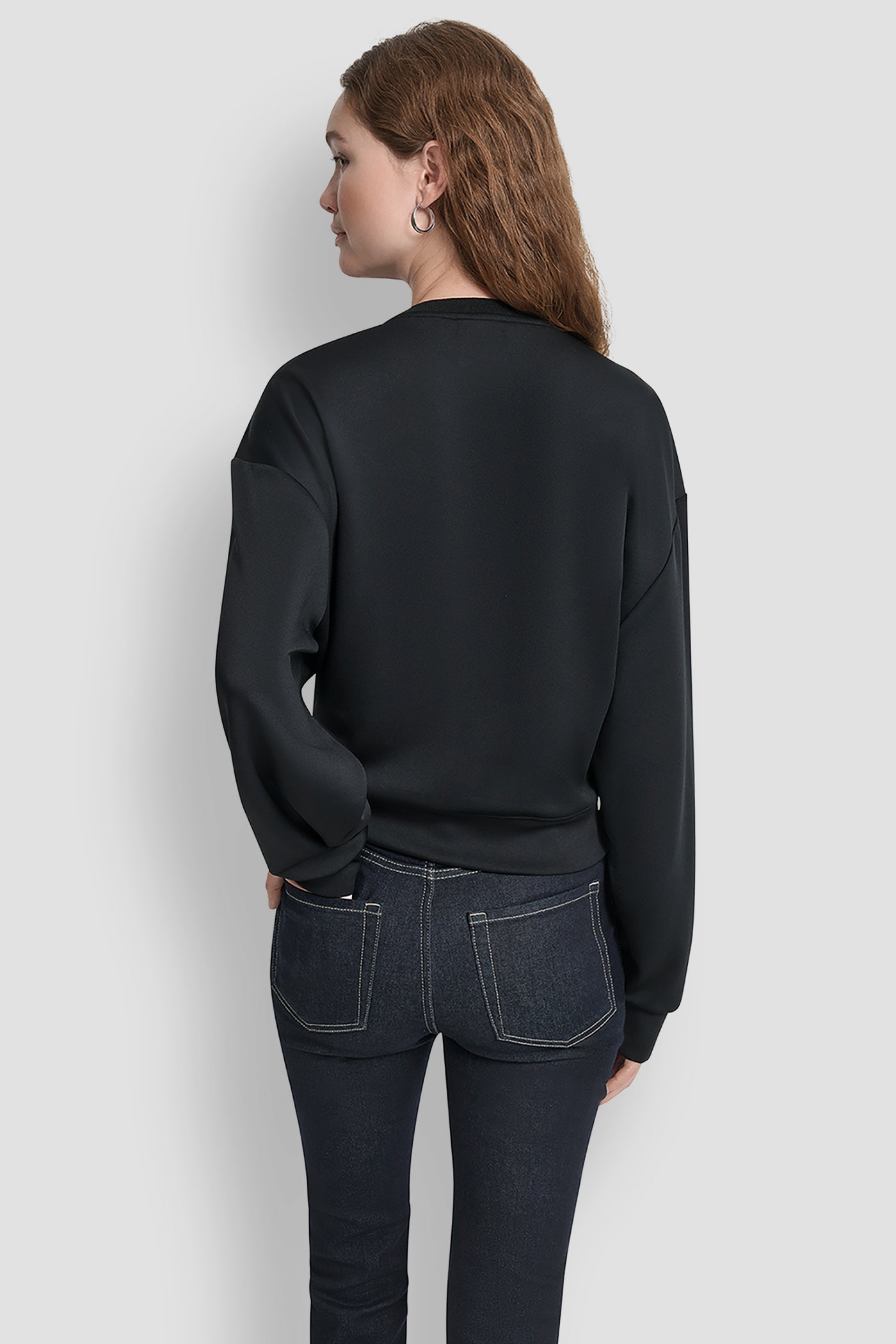 Black LONG SLEEVE SOFT HAND SCUBA LOGO PULLOVER, BACK VIEW | Back-To-School Shop