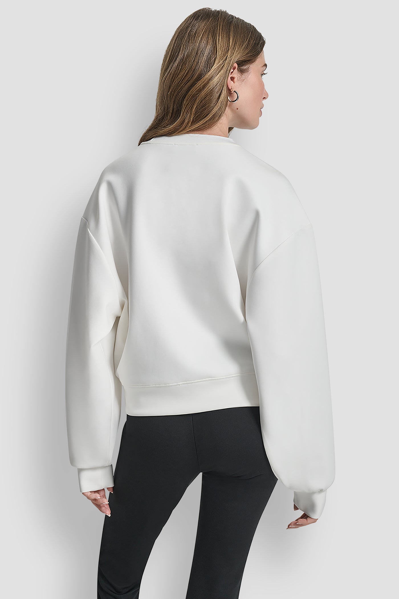 IVORY LONG SLEEVE SOFT HAND SCUBA LOGO PULLOVER, BACK VIEW | Clothing