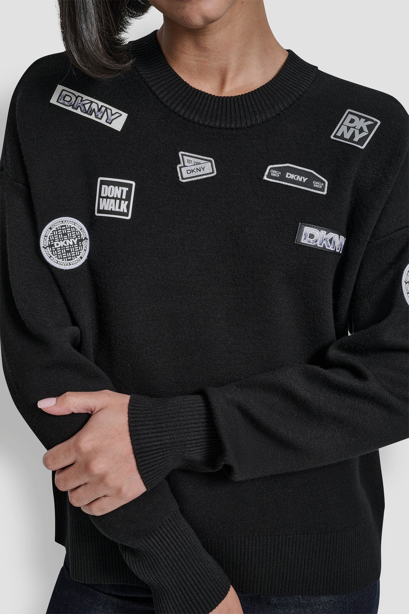 PINS AND PATCHES SWEATER VIEW 4 | WOMEN'S SWEATERS & TOPS