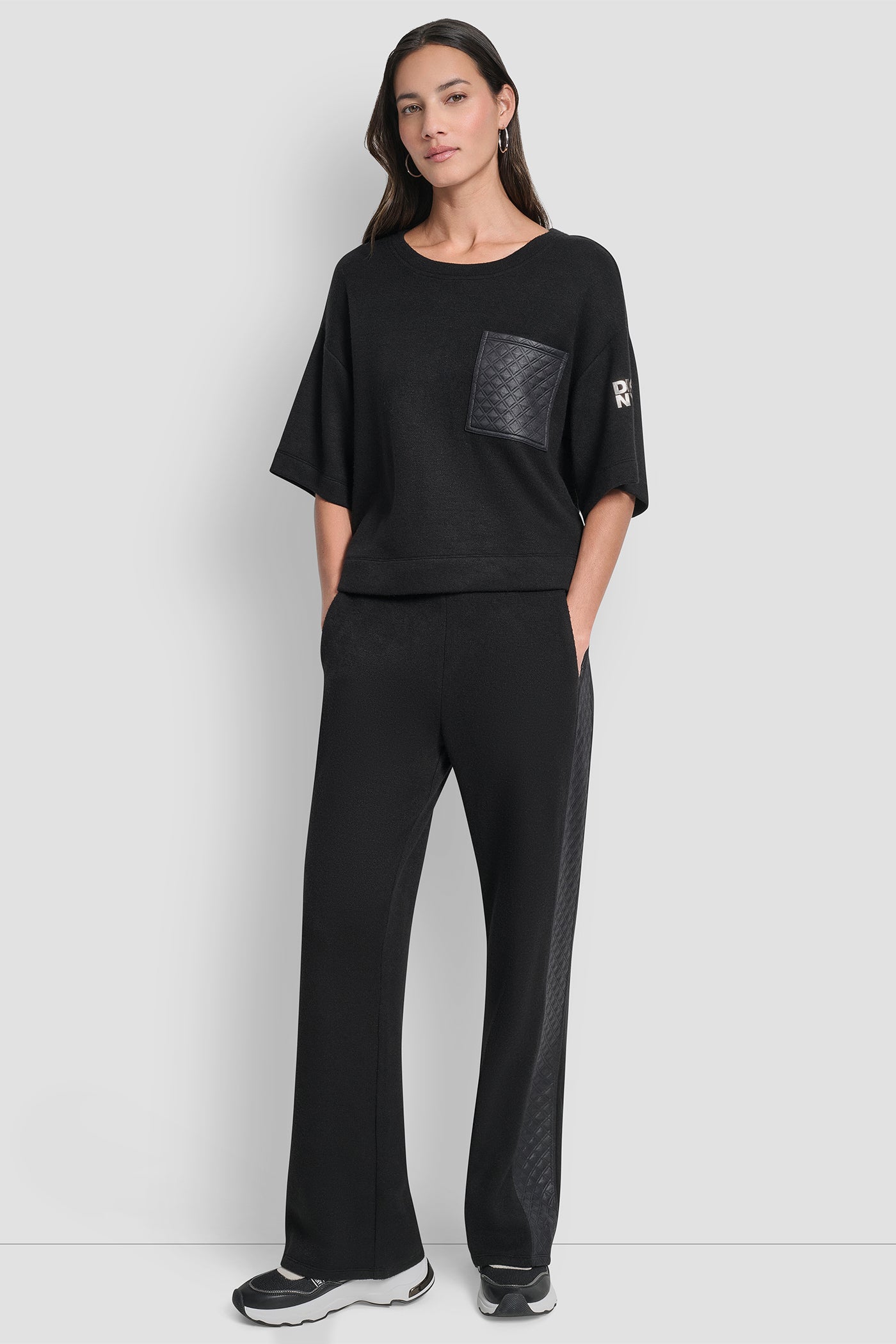 SOFT STRUCTURE SHORT SLEEVE KNIT TOP VIEW 7 | WOMEN'S SWEATERS & TOPS