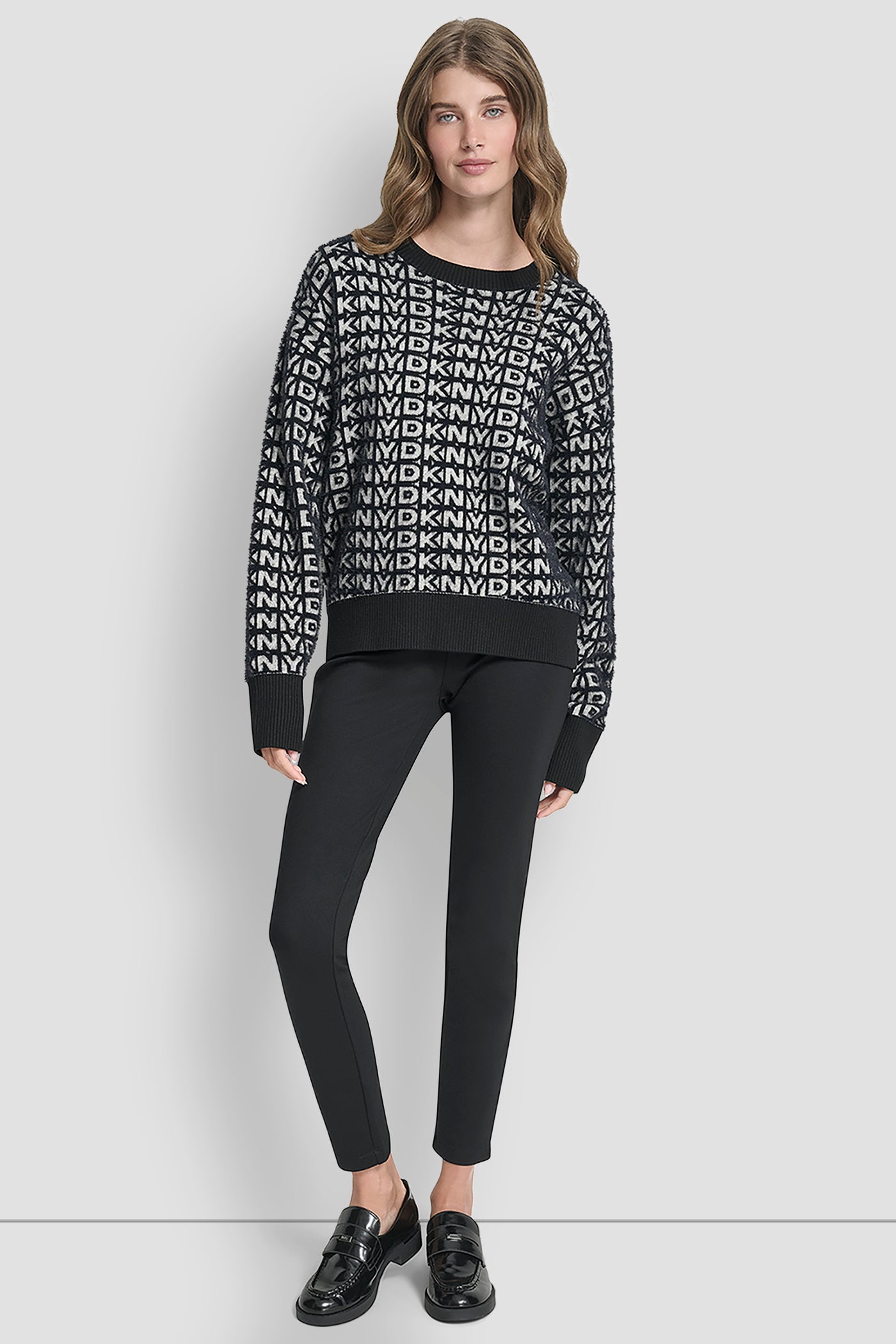FUR ALL OVER LOGO SWEATER VIEW 3 | DKNY Promo