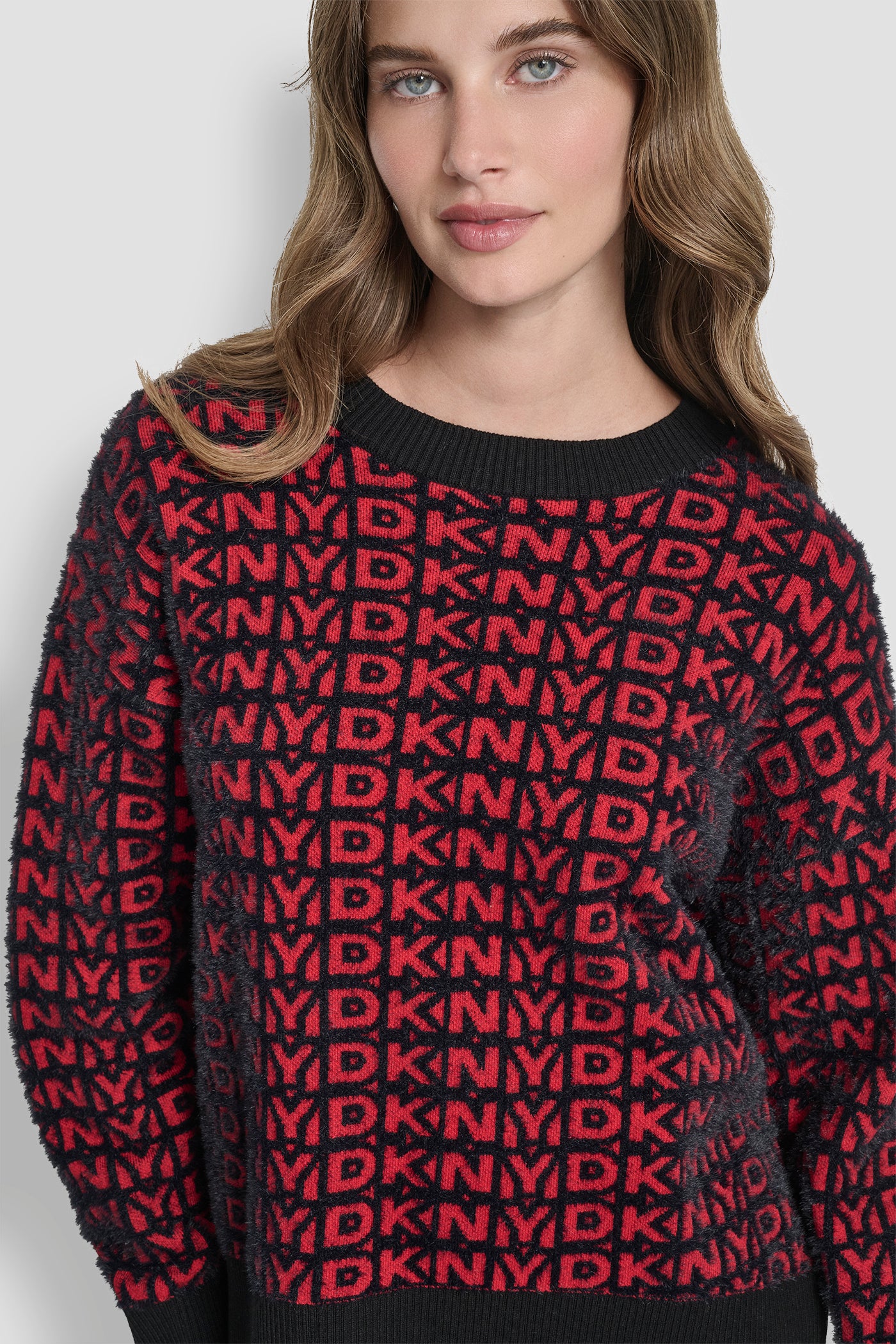 FUR ALL OVER LOGO SWEATER VIEW 5 | DKNY Promo