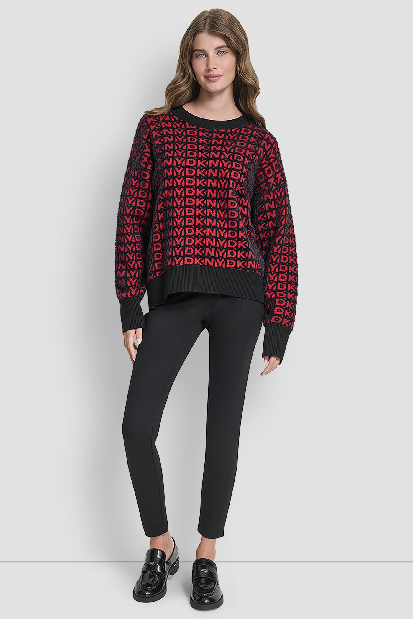 FUR ALL OVER LOGO SWEATER VIEW 3 | DKNY Promo