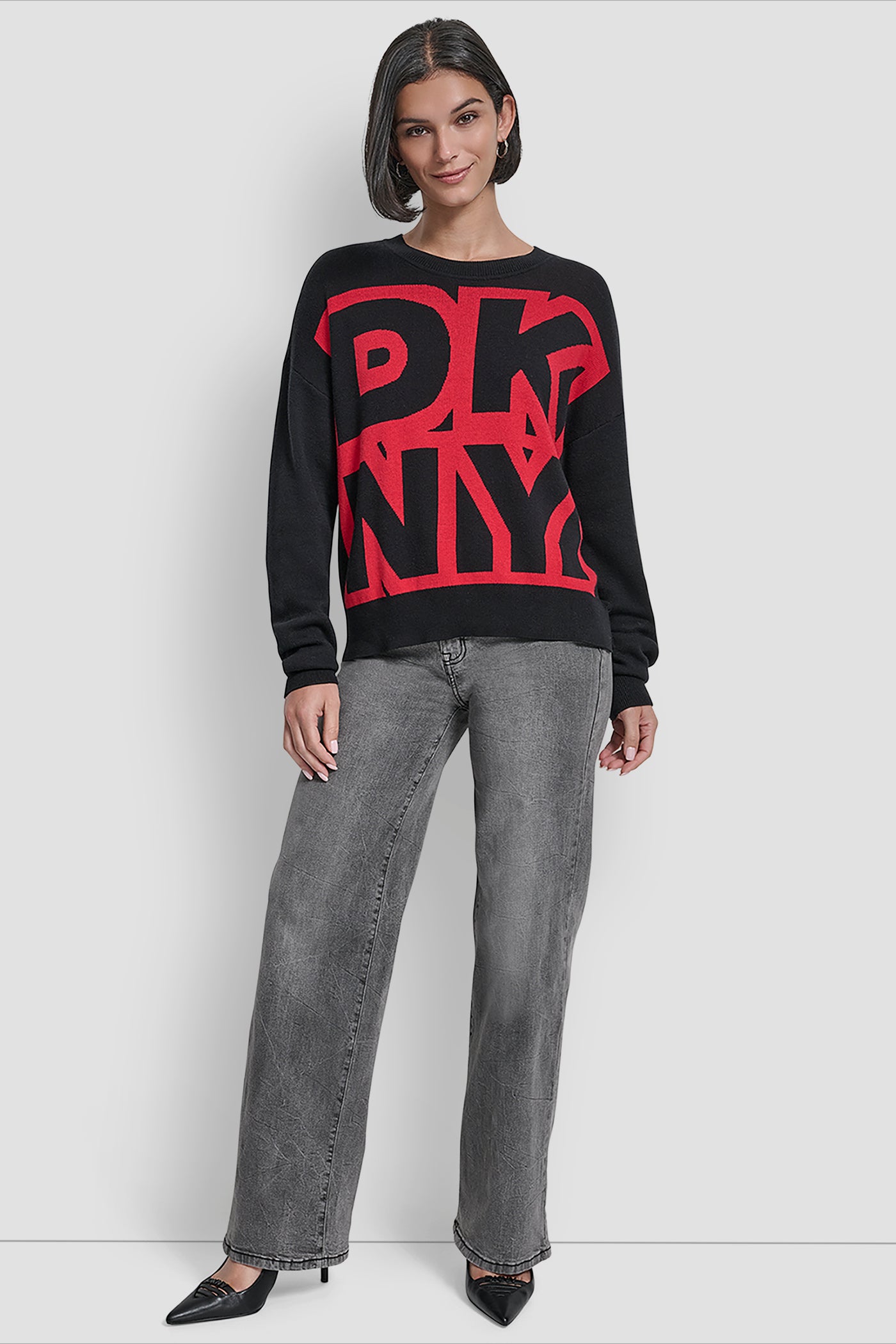 LARGE COLORBLOCK LOGO SWEATER VIEW 6 | WOMEN'S SWEATERS & TOPS