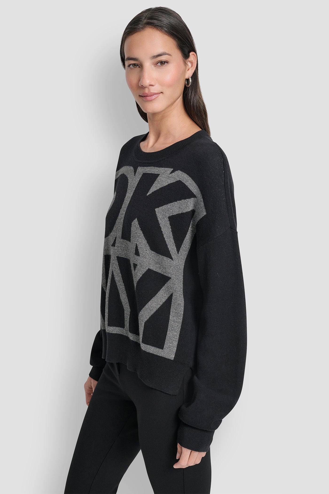 TEXTURED PULLOVER LOGO SWEATER VIEW 3 | Sweatshirts & Joggers