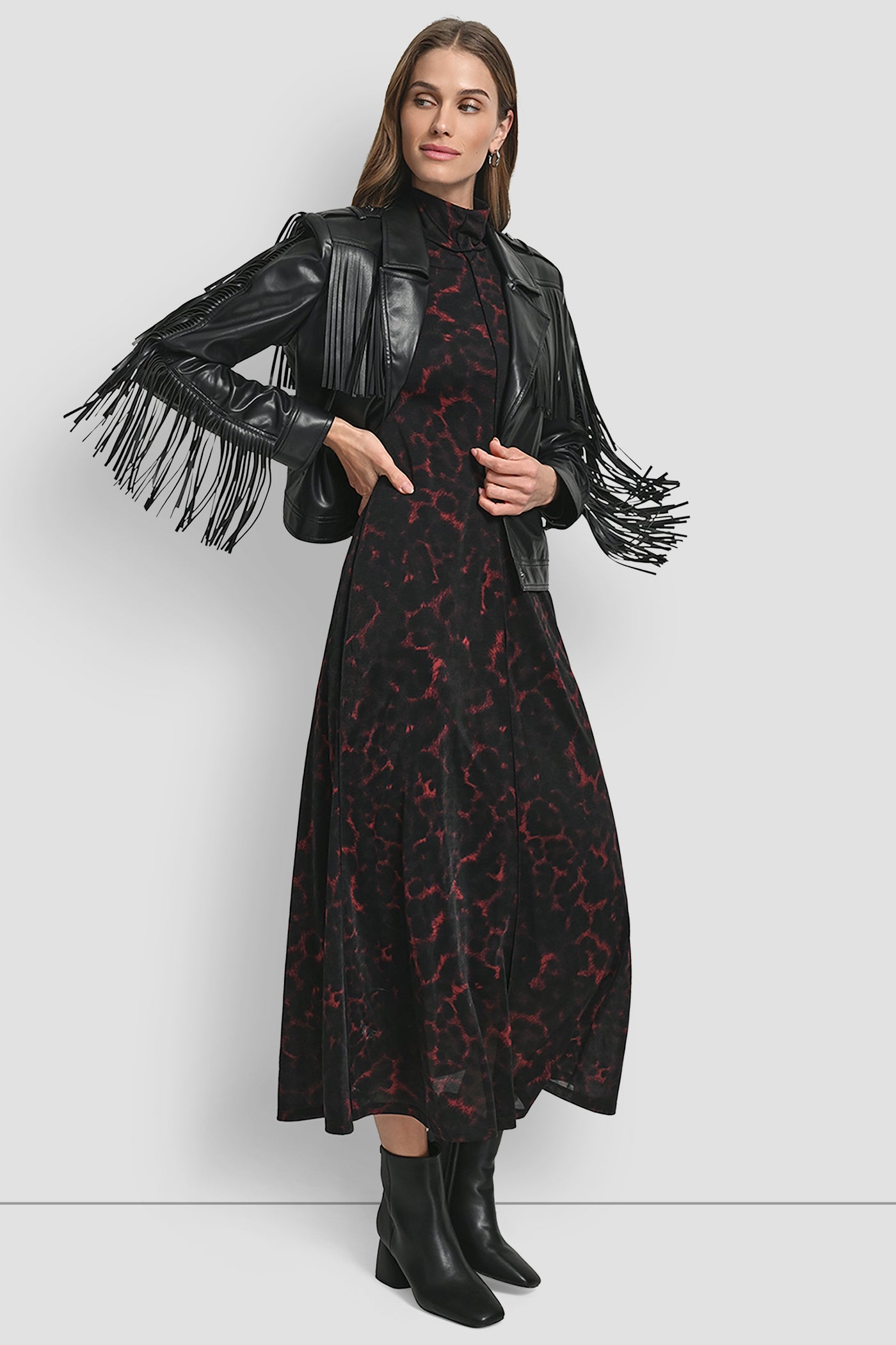 LONG SLEEEVE FRINGE CROP JACKET VIEW 7 | Back-To-School Shop