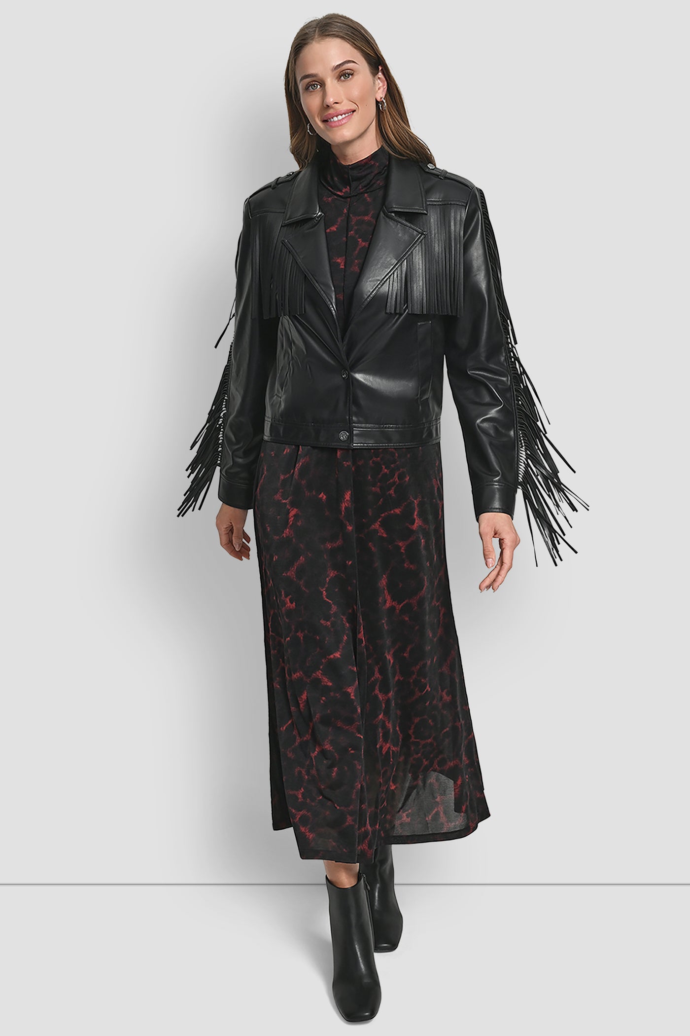 LONG SLEEEVE FRINGE CROP JACKET VIEW 8 | Back-To-School Shop