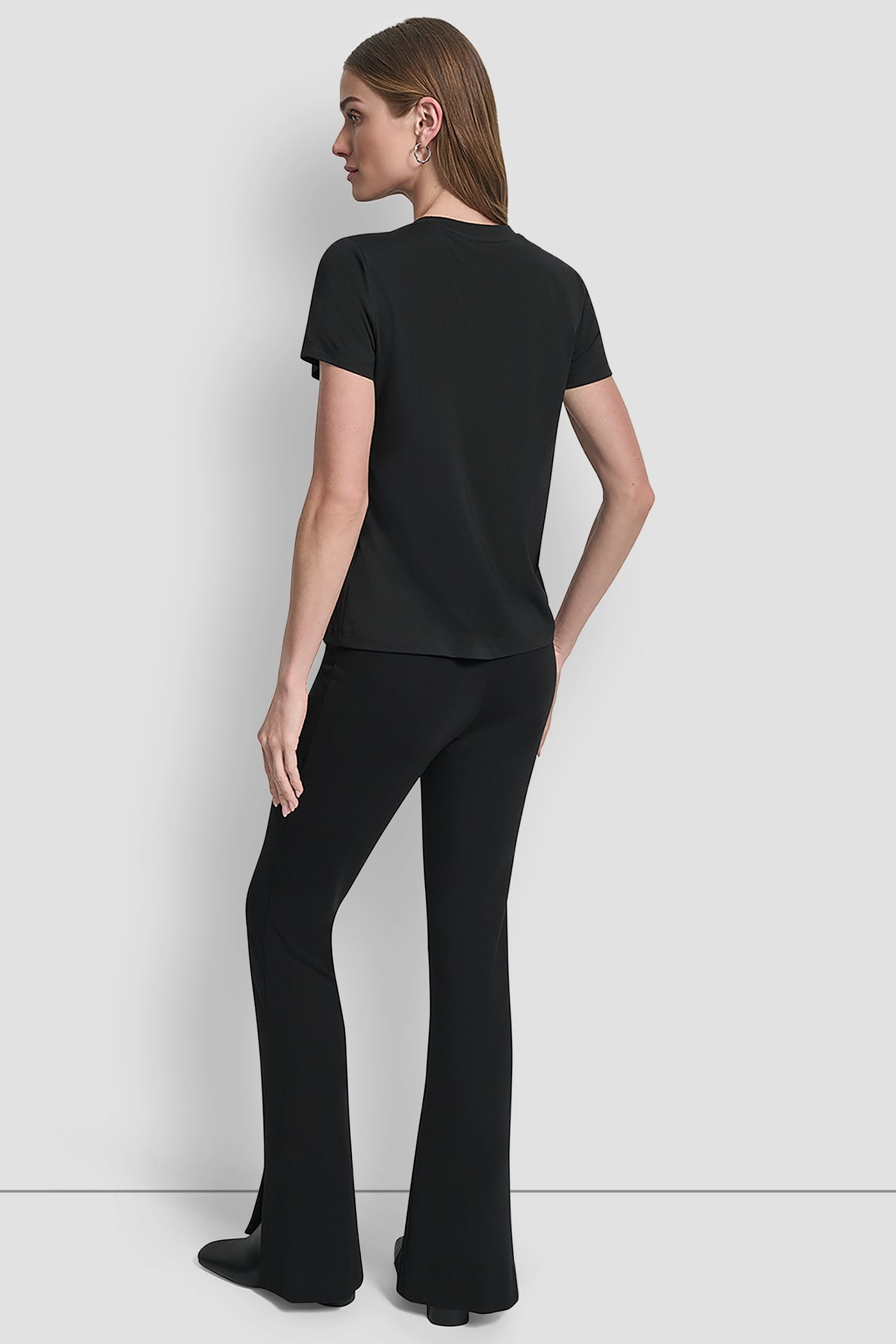 Black SHORT SLEEVE CONVERSATIONAL T SHIRT, BACK VIEW | New Arrivals