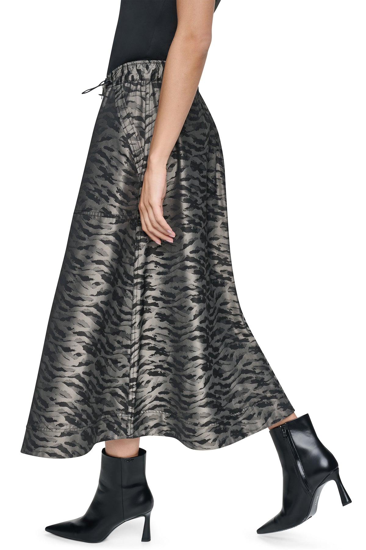 FRONT ZIP ANIMAL JACQUARD SKIRT VIEW 2