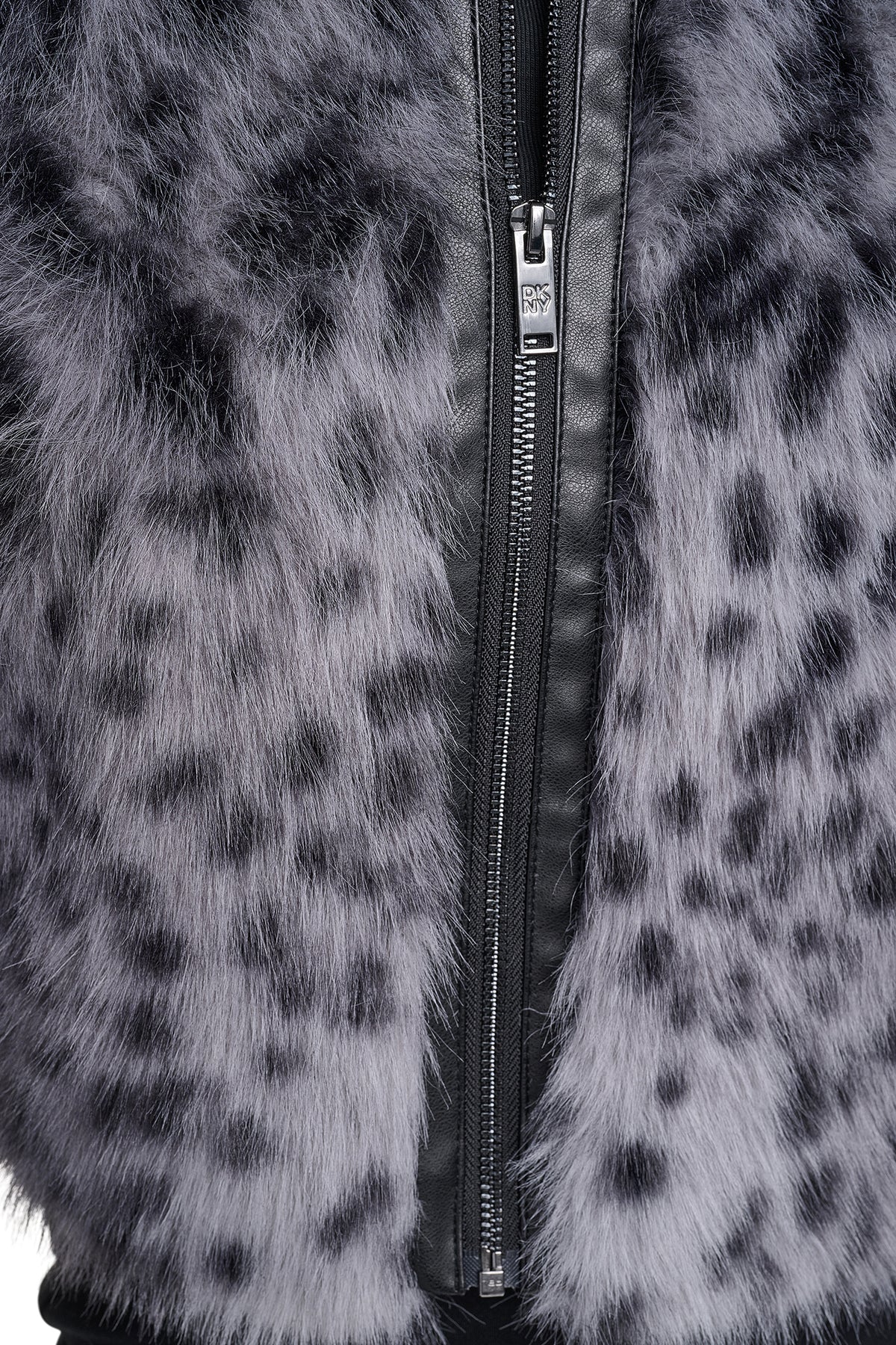 FAUX FUR ANIMAL PRINT JACKET VIEW 2