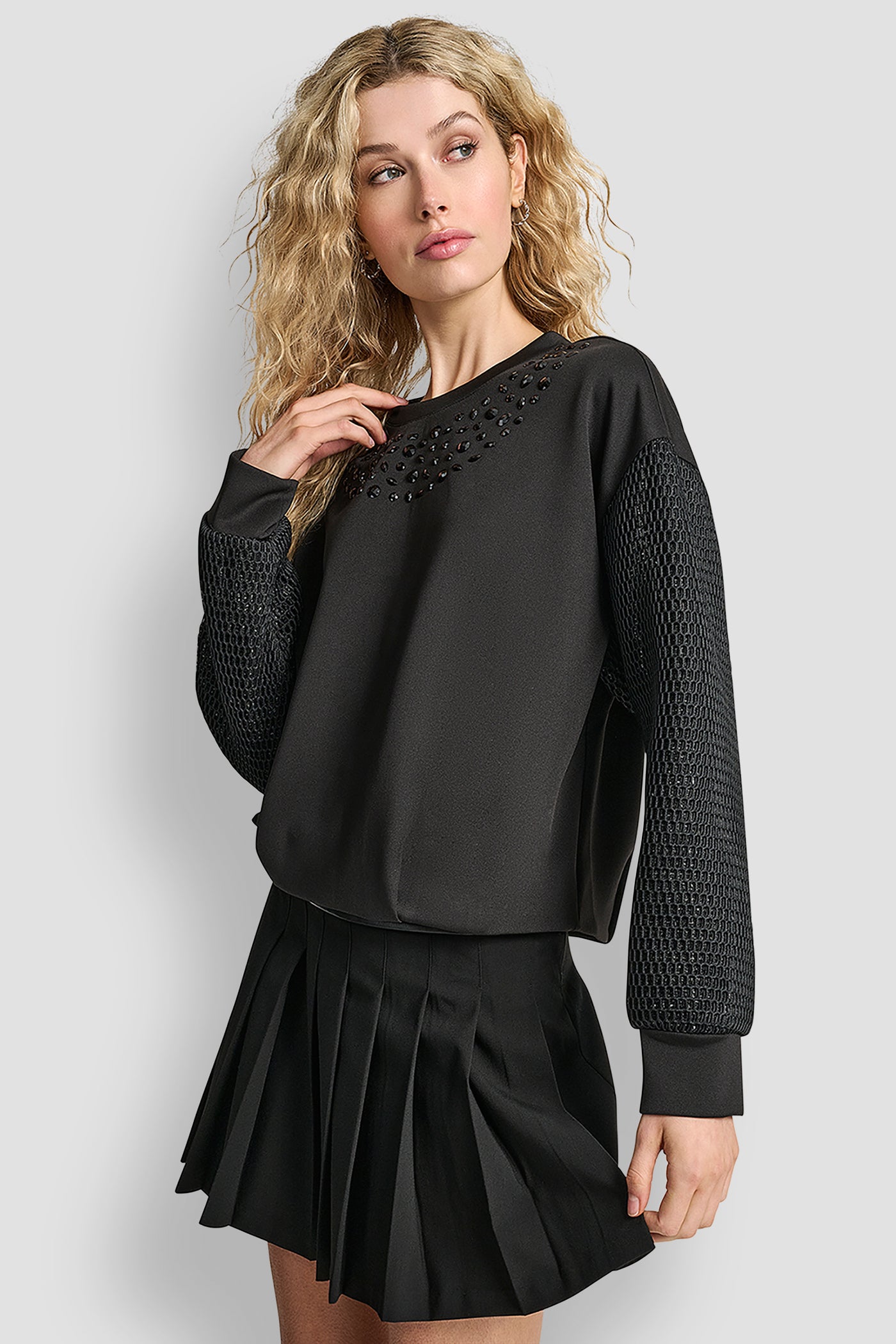 MIX MEDIA BUBBLE SWEATSHIRT VIEW 3 | Clothing