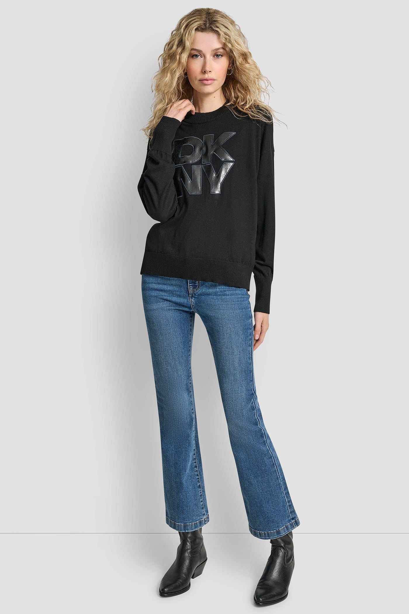 LONG SLEEVE CROC PATCH LOGO SWEATER VIEW 5 | New Arrivals