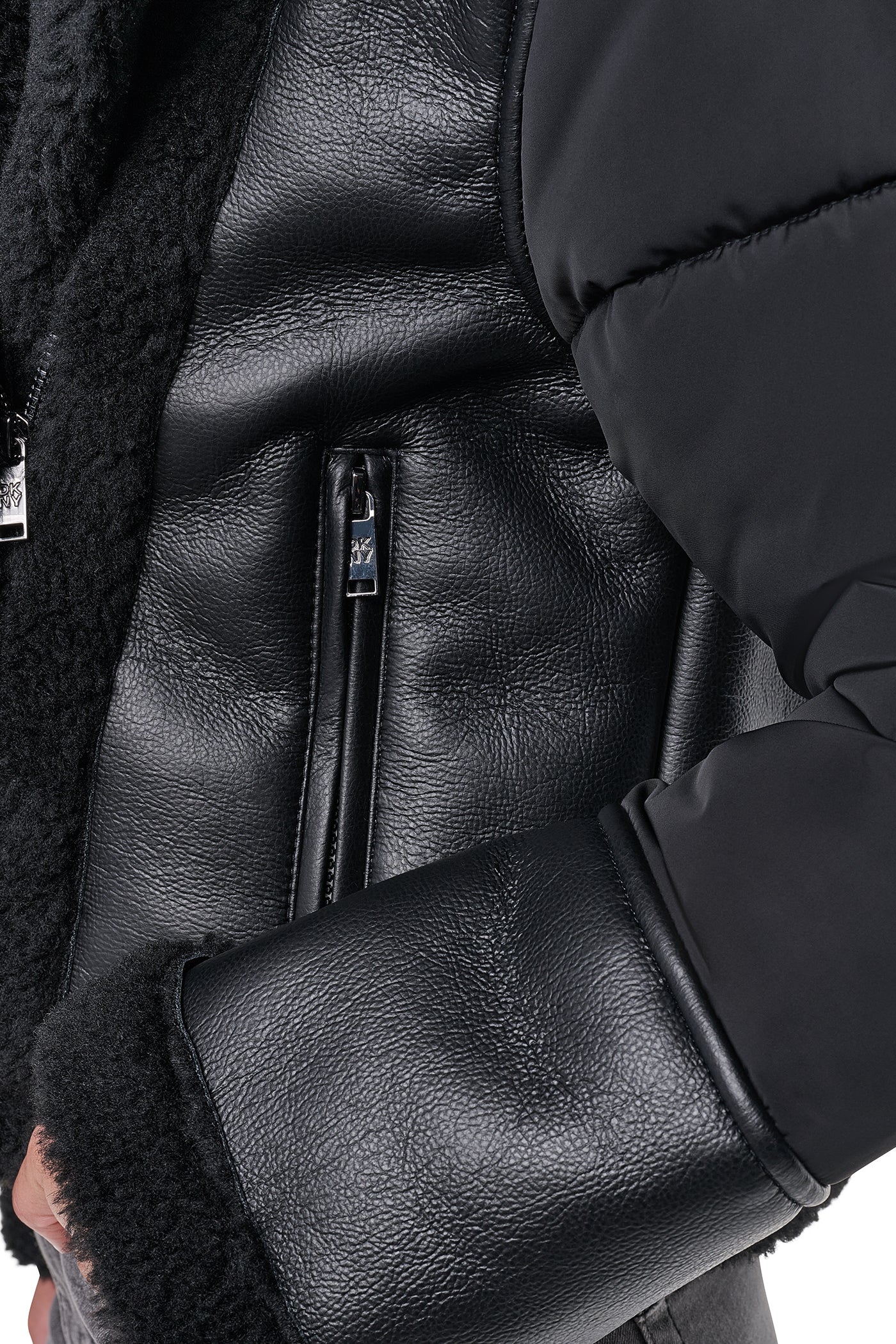 PUFF SLEEVE FAUX SHEARLING JACKET VIEW 2