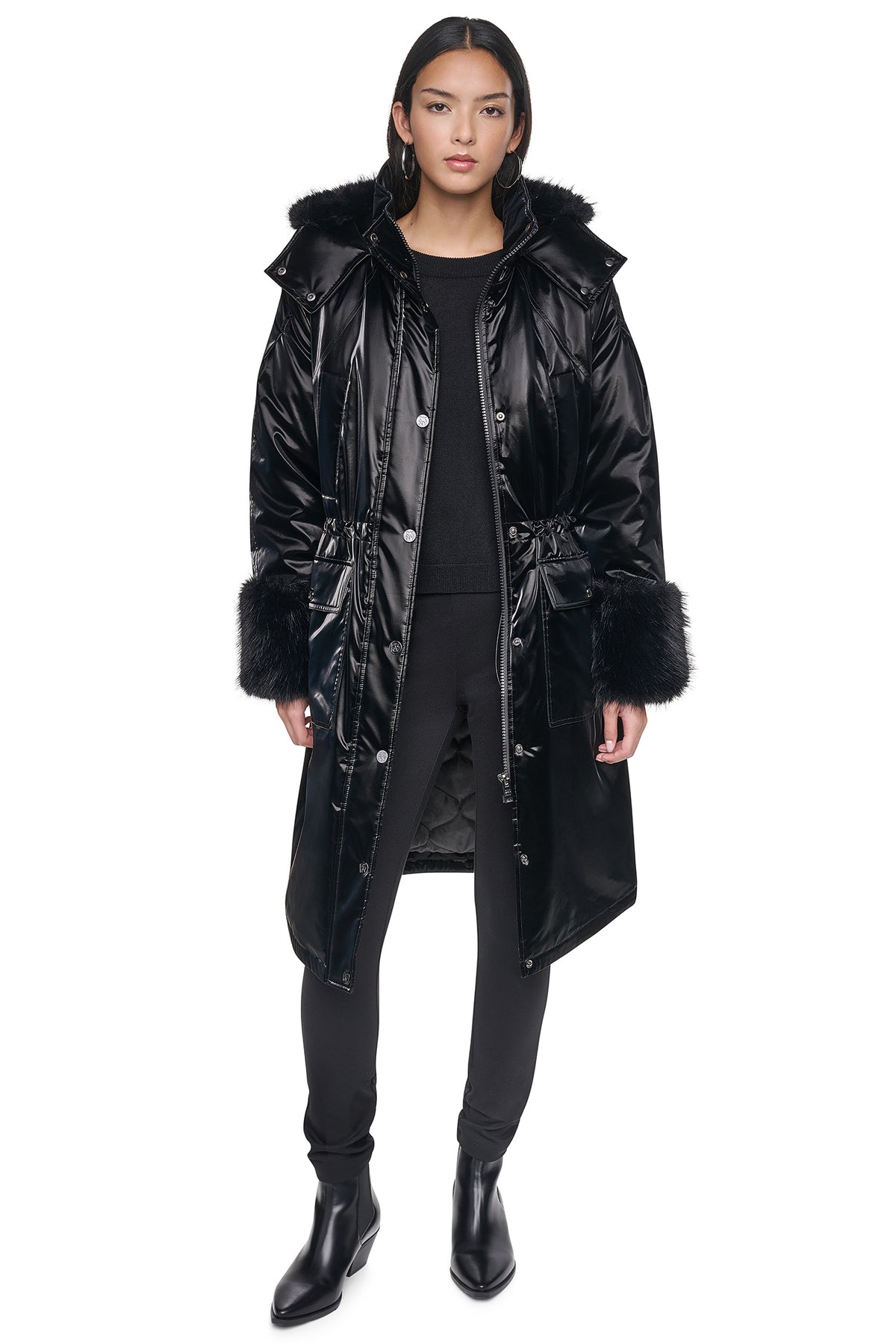 FAUX FUR CUFF JACKET VIEW 2