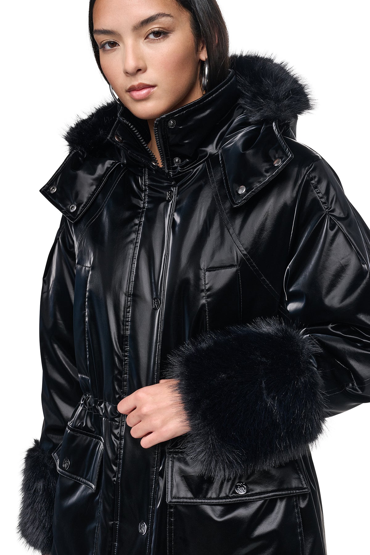 FAUX FUR CUFF JACKET VIEW 2