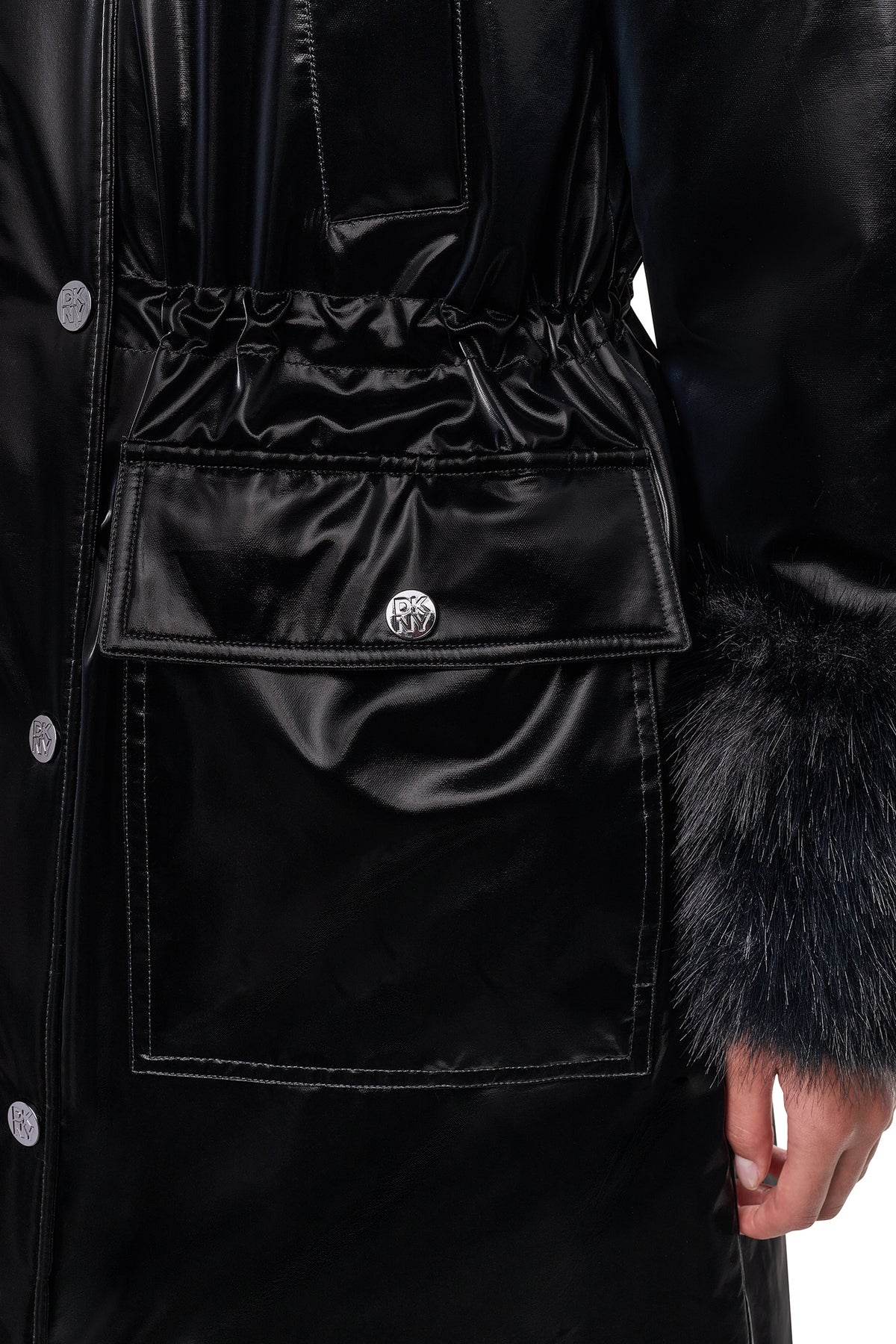 FAUX FUR CUFF JACKET VIEW 2