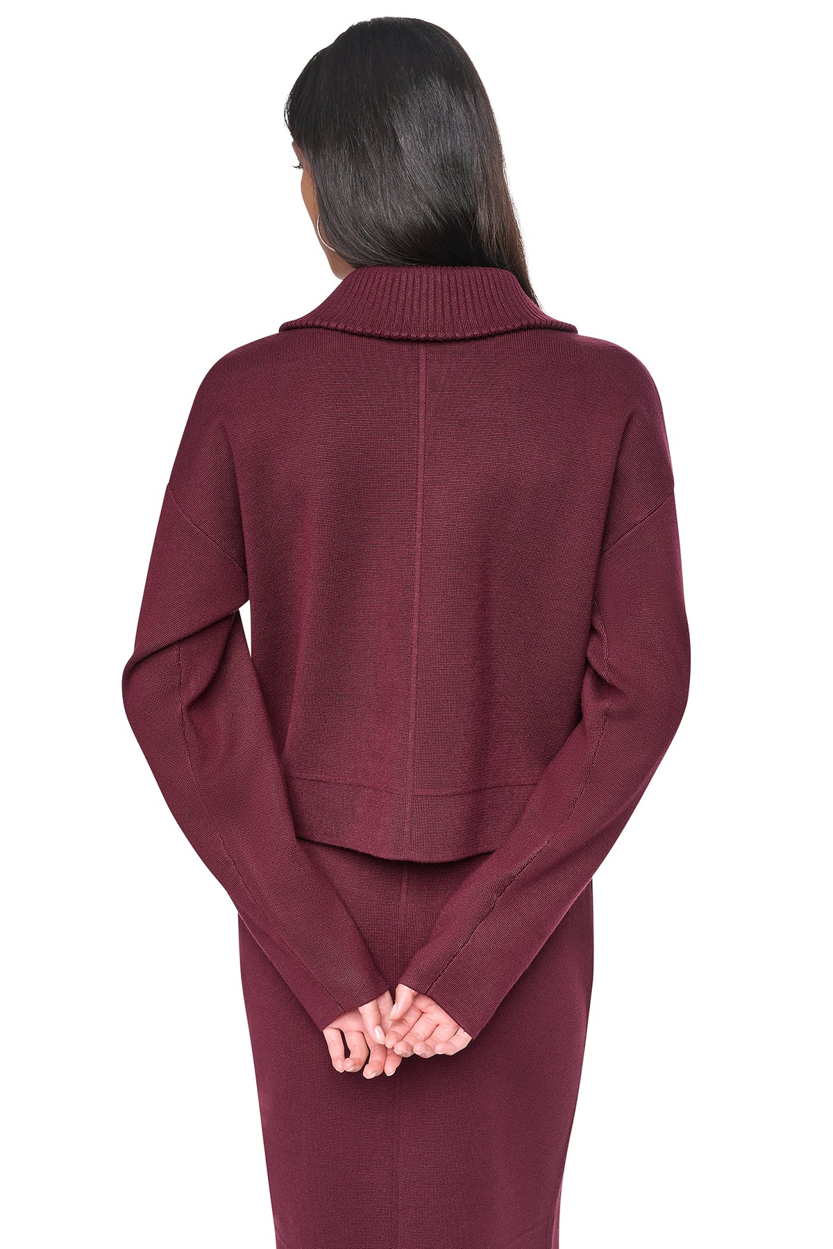 ZIP-FRONT SWEATER JACKET VIEW 2