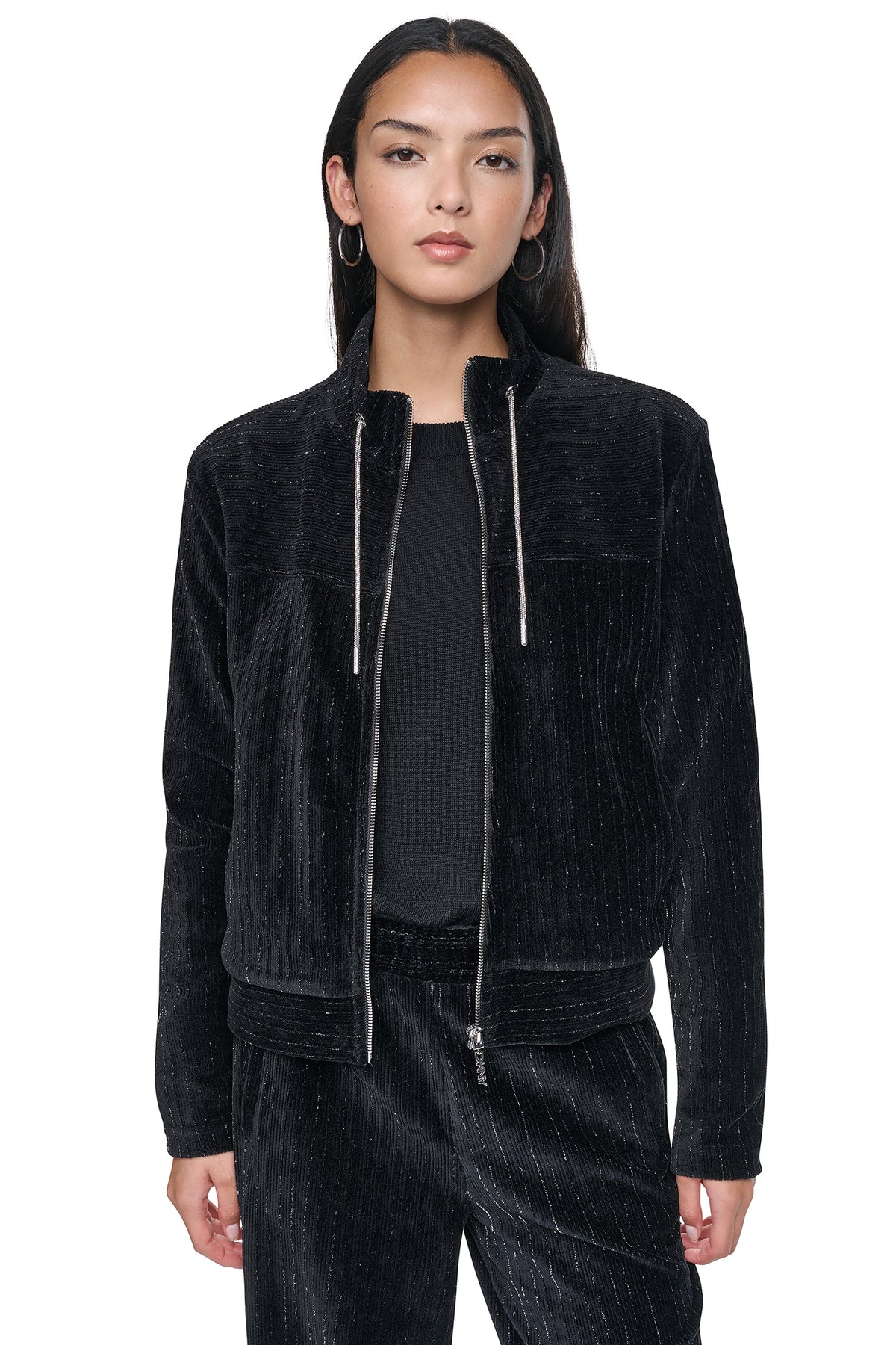 METALLIC VELVET KNIT JACKET VIEW 2