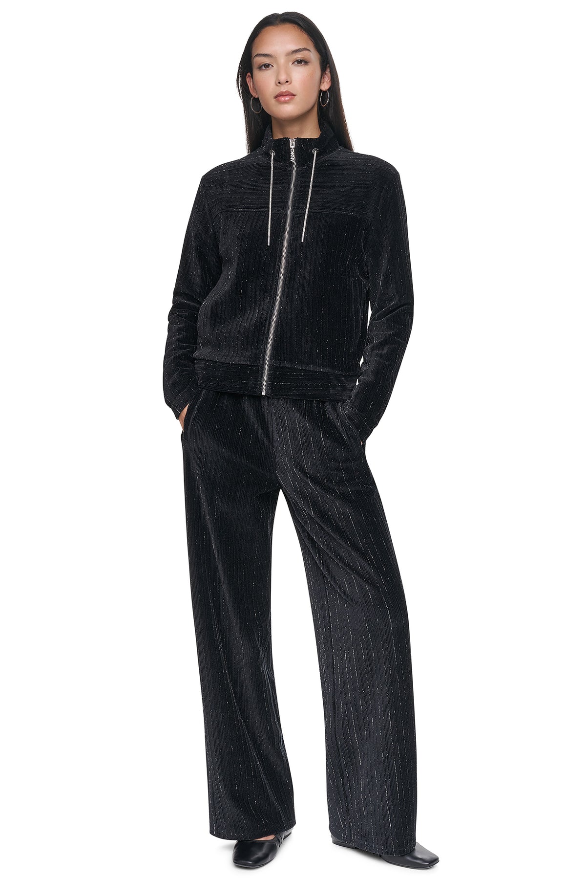 METALLIC VELVET KNIT JACKET VIEW 2