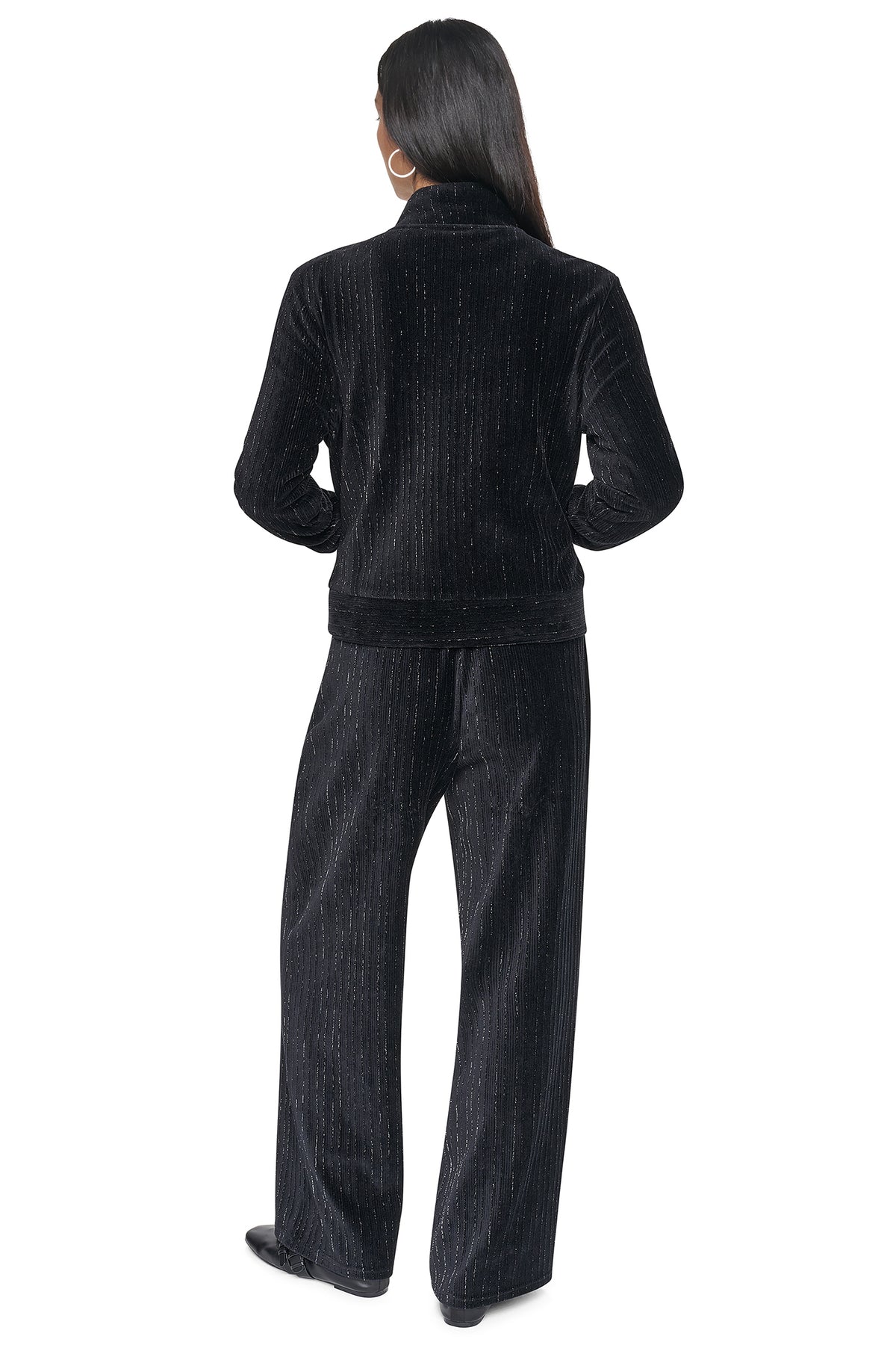 METALLIC VELVET KNIT JACKET VIEW 2