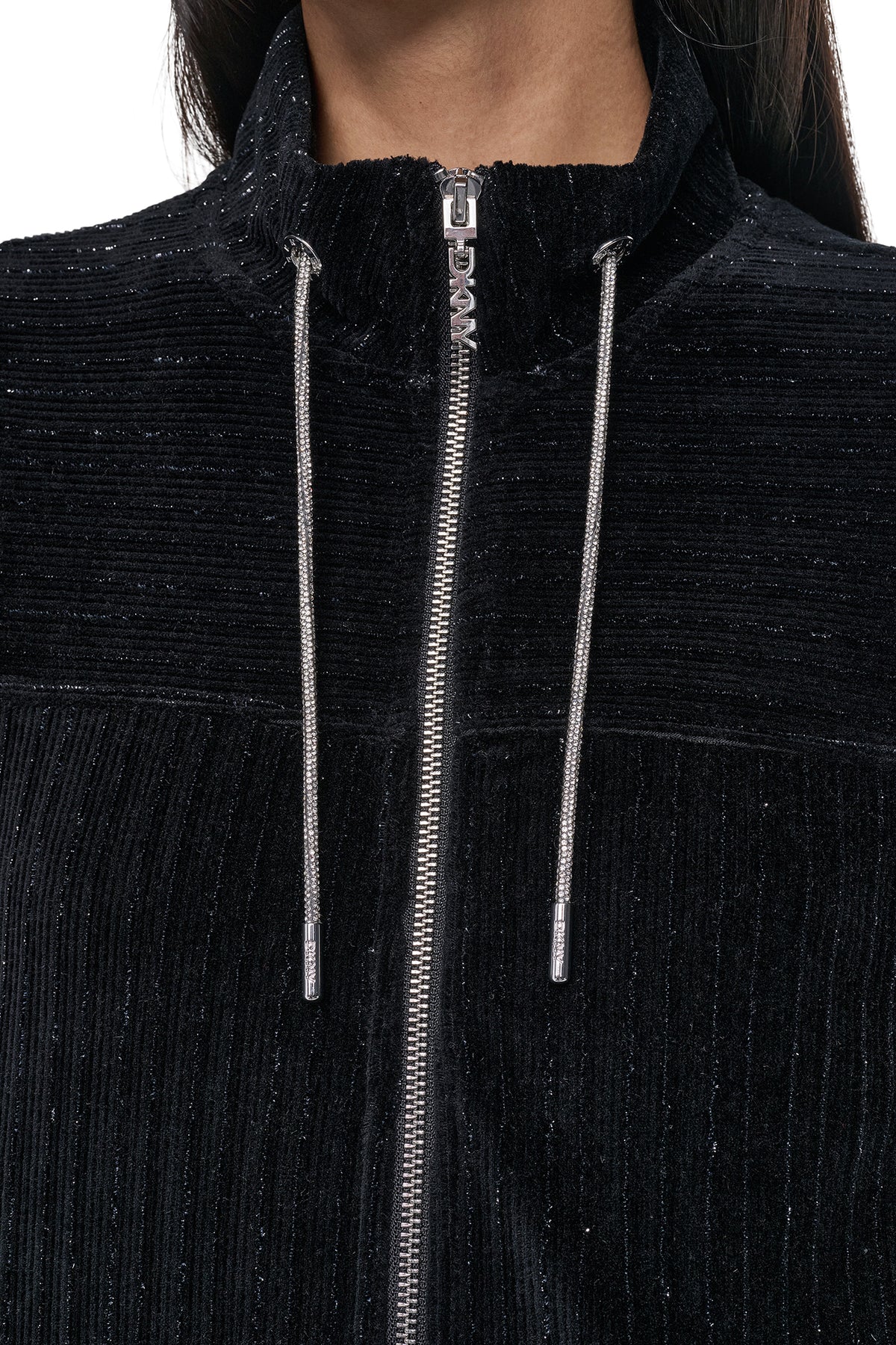 METALLIC VELVET KNIT JACKET VIEW 2