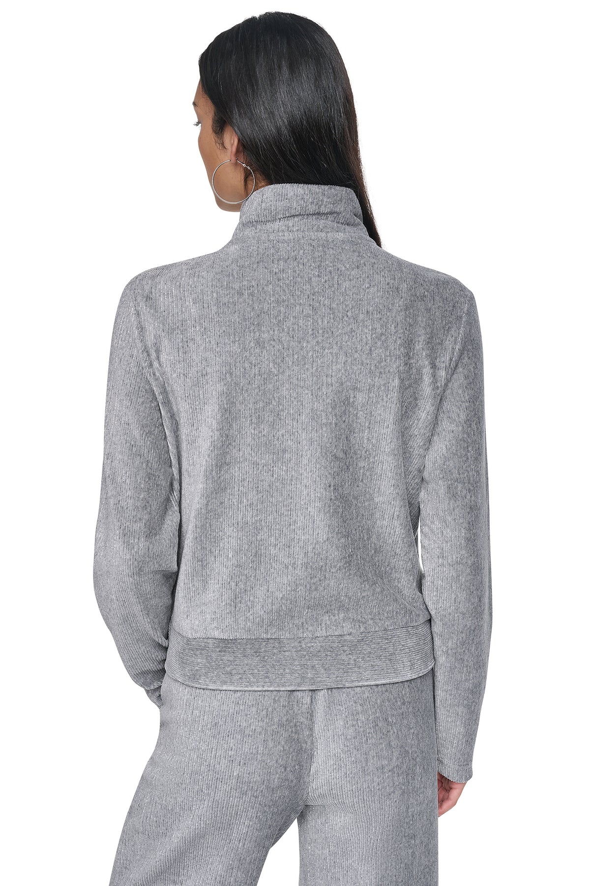 METALLIC VELVET KNIT JACKET VIEW 2