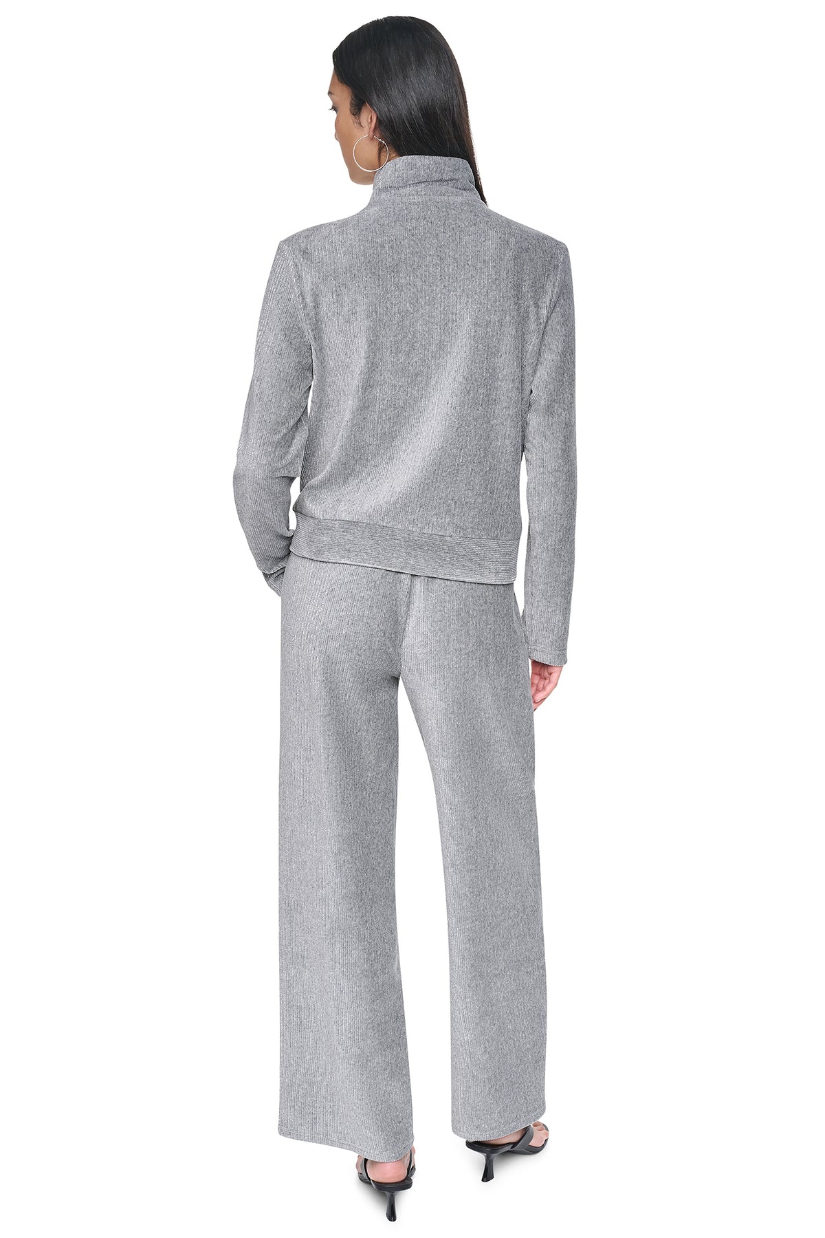 METALLIC VELVET KNIT JACKET VIEW 2