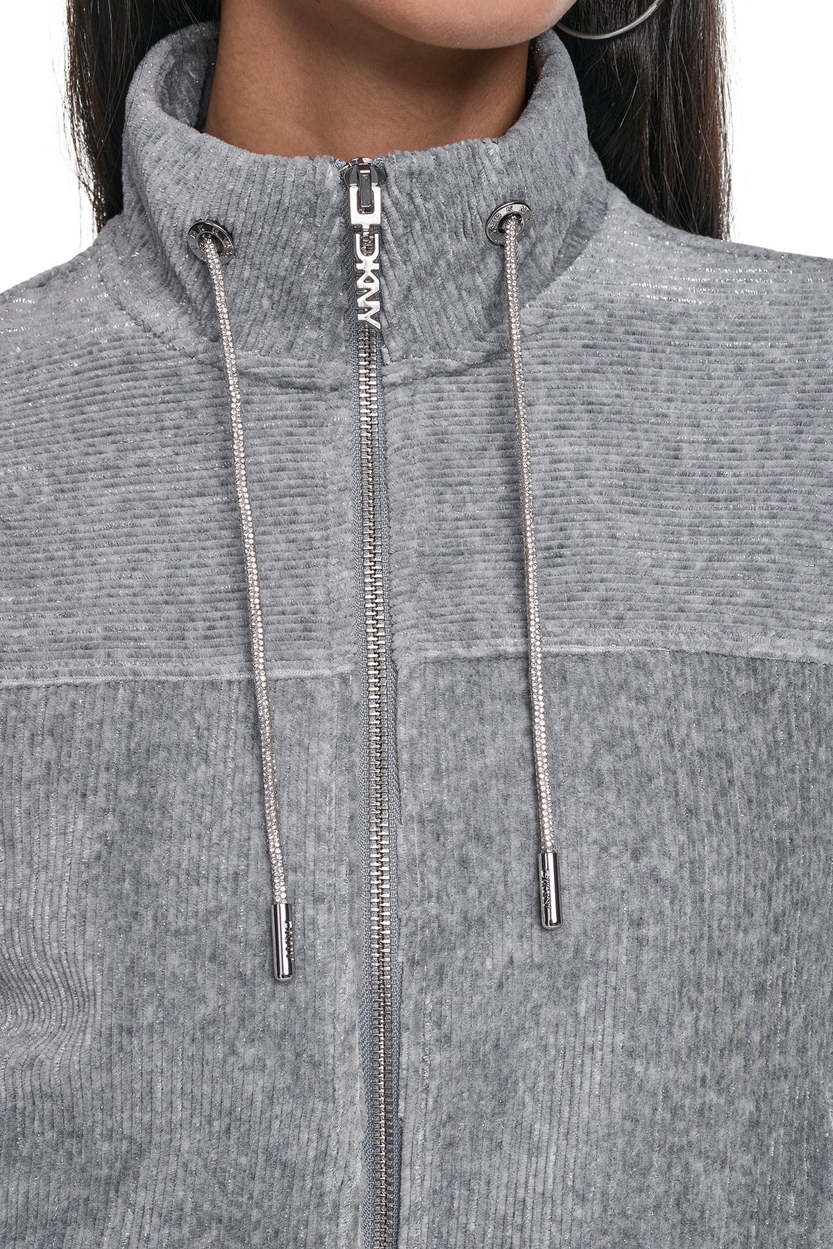 METALLIC VELVET KNIT JACKET VIEW 2
