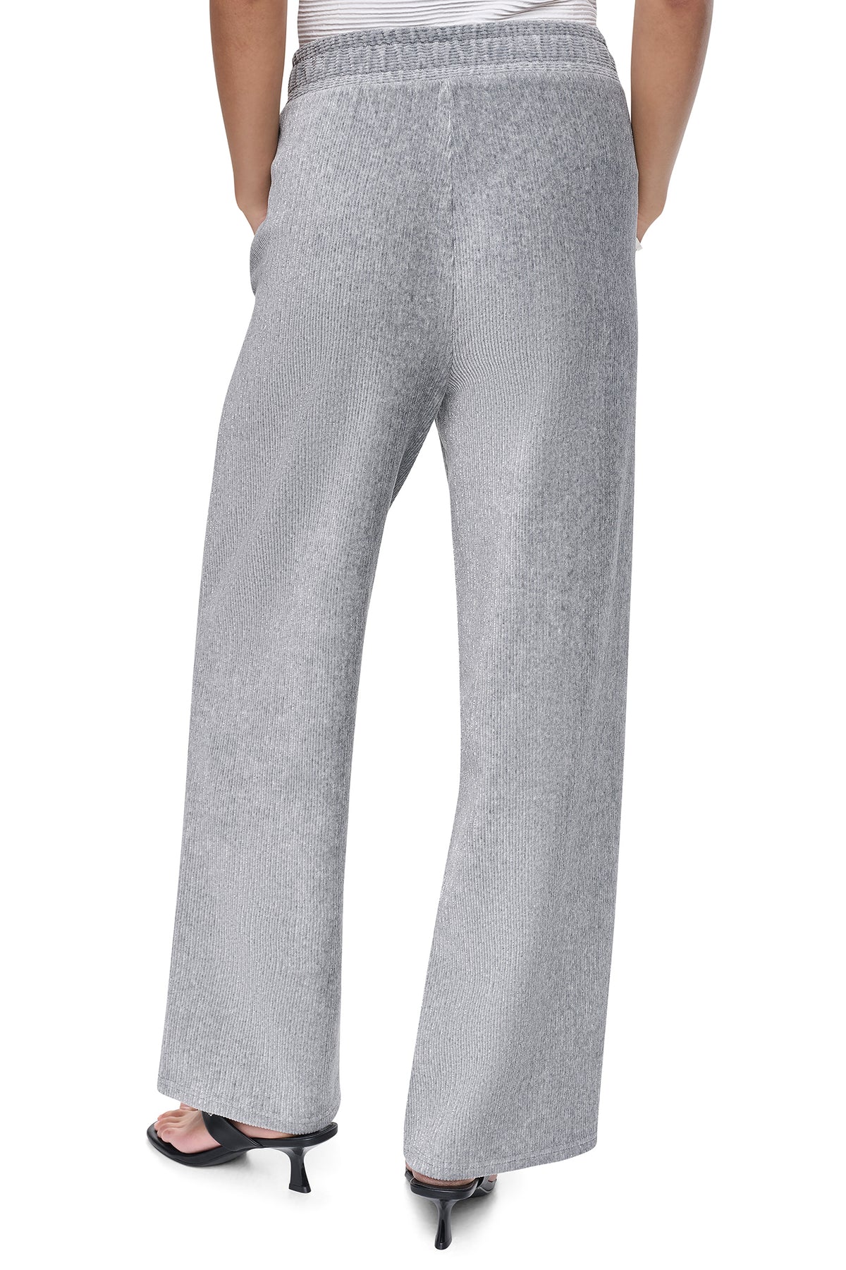 METALLIC VELVET PULL ON SWEATER PANT VIEW 2
