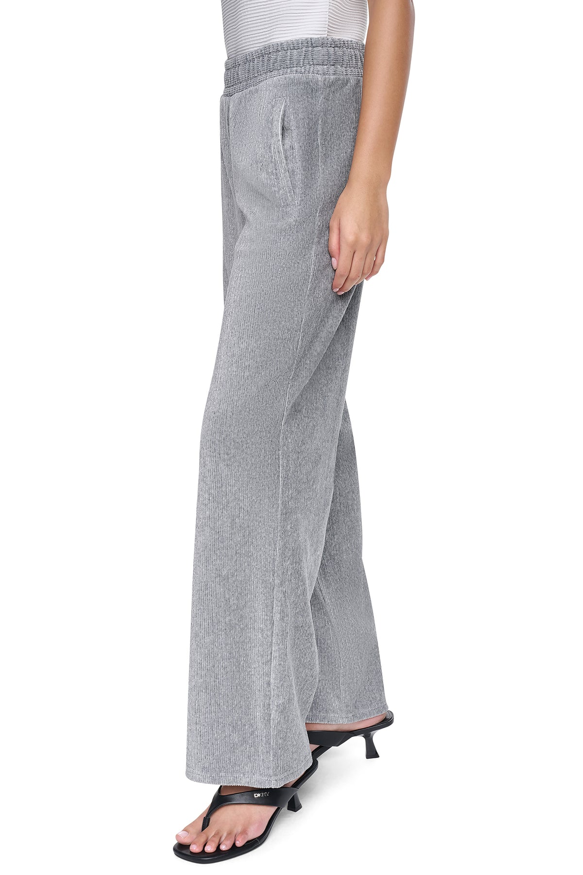 METALLIC VELVET PULL ON SWEATER PANT VIEW 2