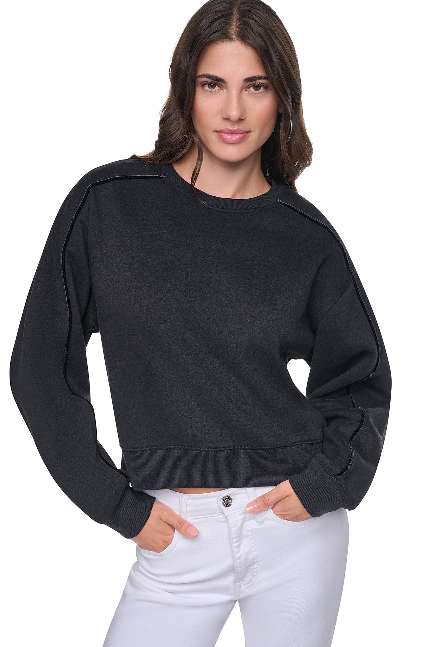 VELVET LOGO SWEATSHIRT VIEW 1