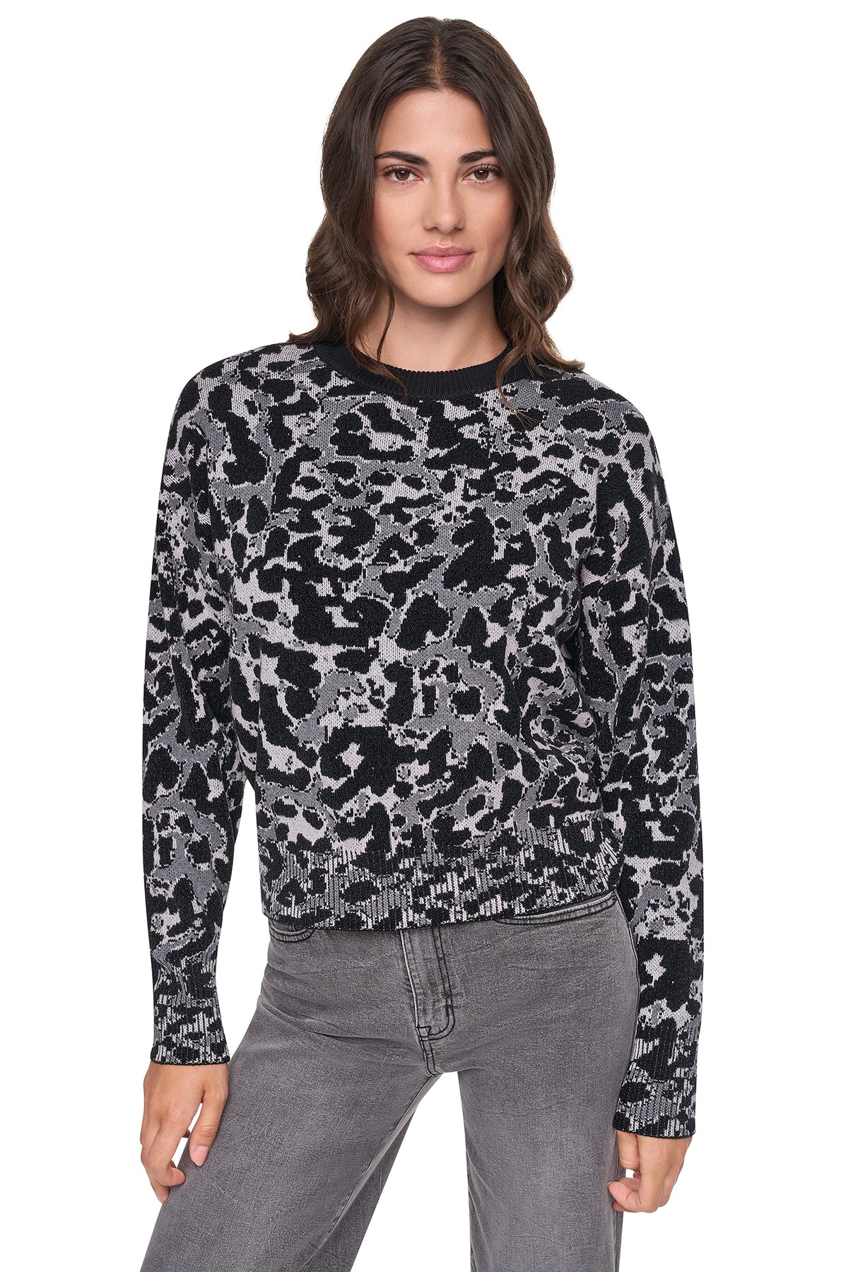 LEOPARD JACQUARD SWEATER VIEW 2