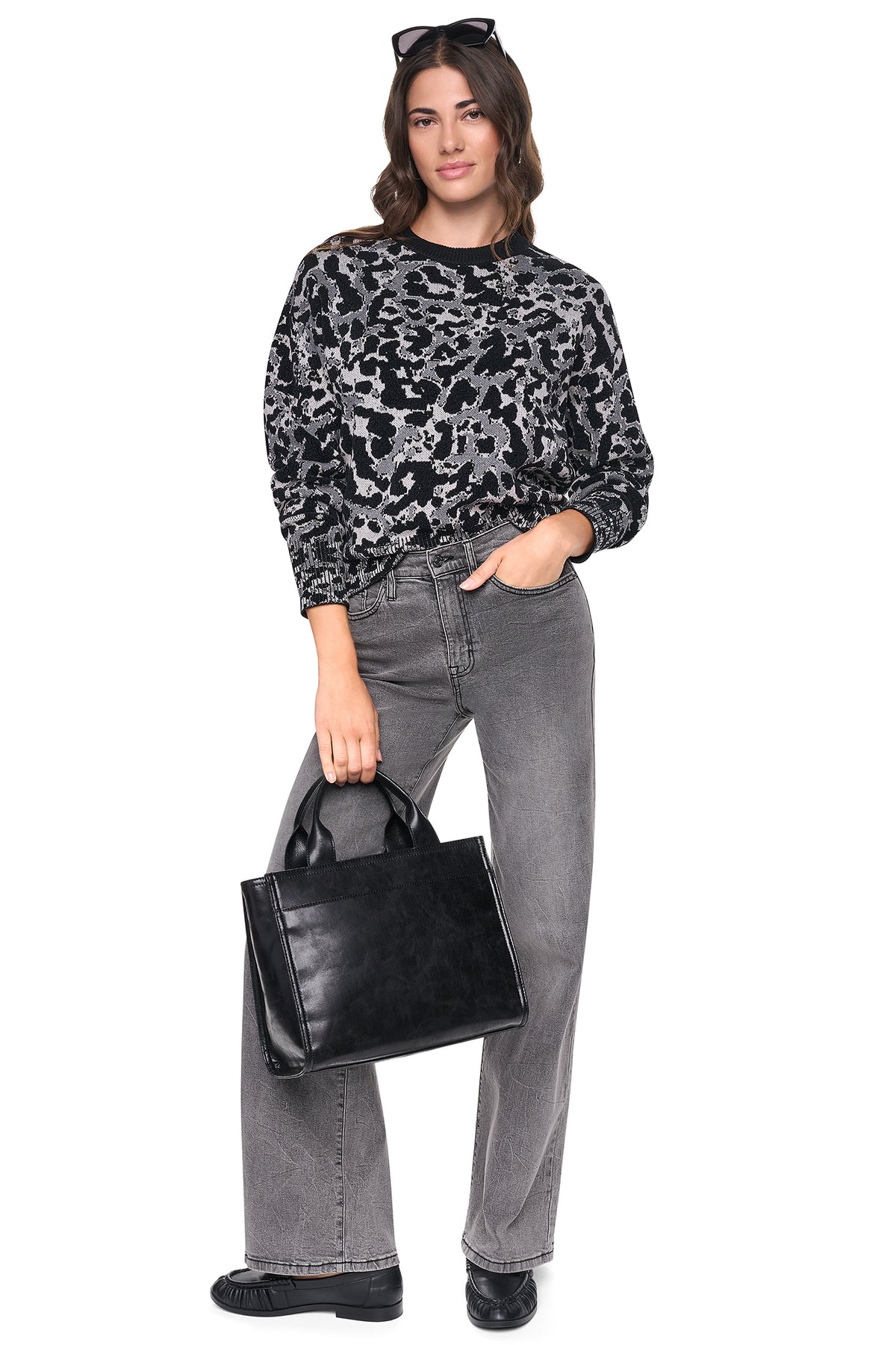 LEOPARD JACQUARD SWEATER VIEW 2