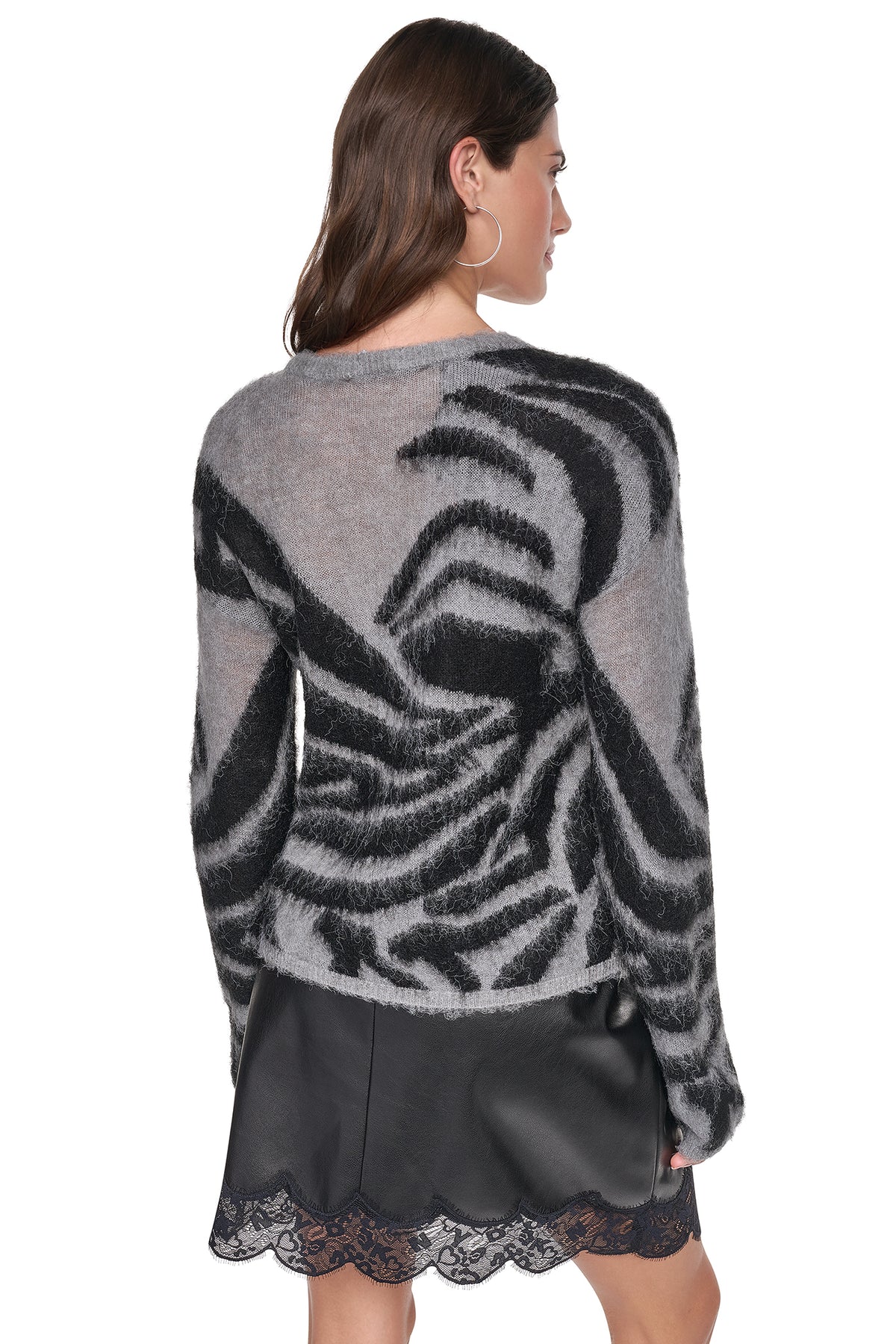 BRUSHED ANIMAL INTARSIA SWEATER VIEW 2