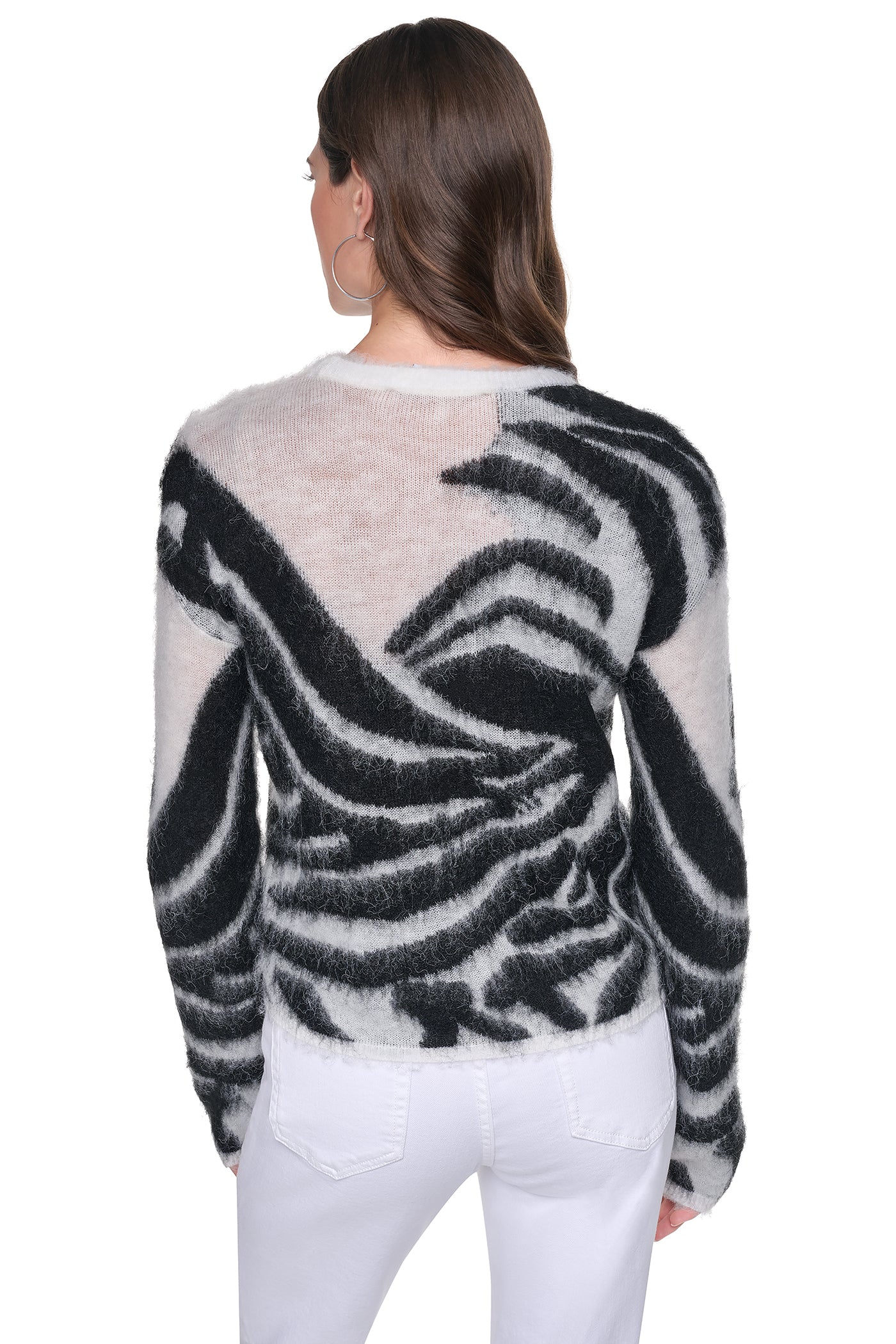 BRUSHED ANIMAL INTARSIA SWEATER VIEW 2