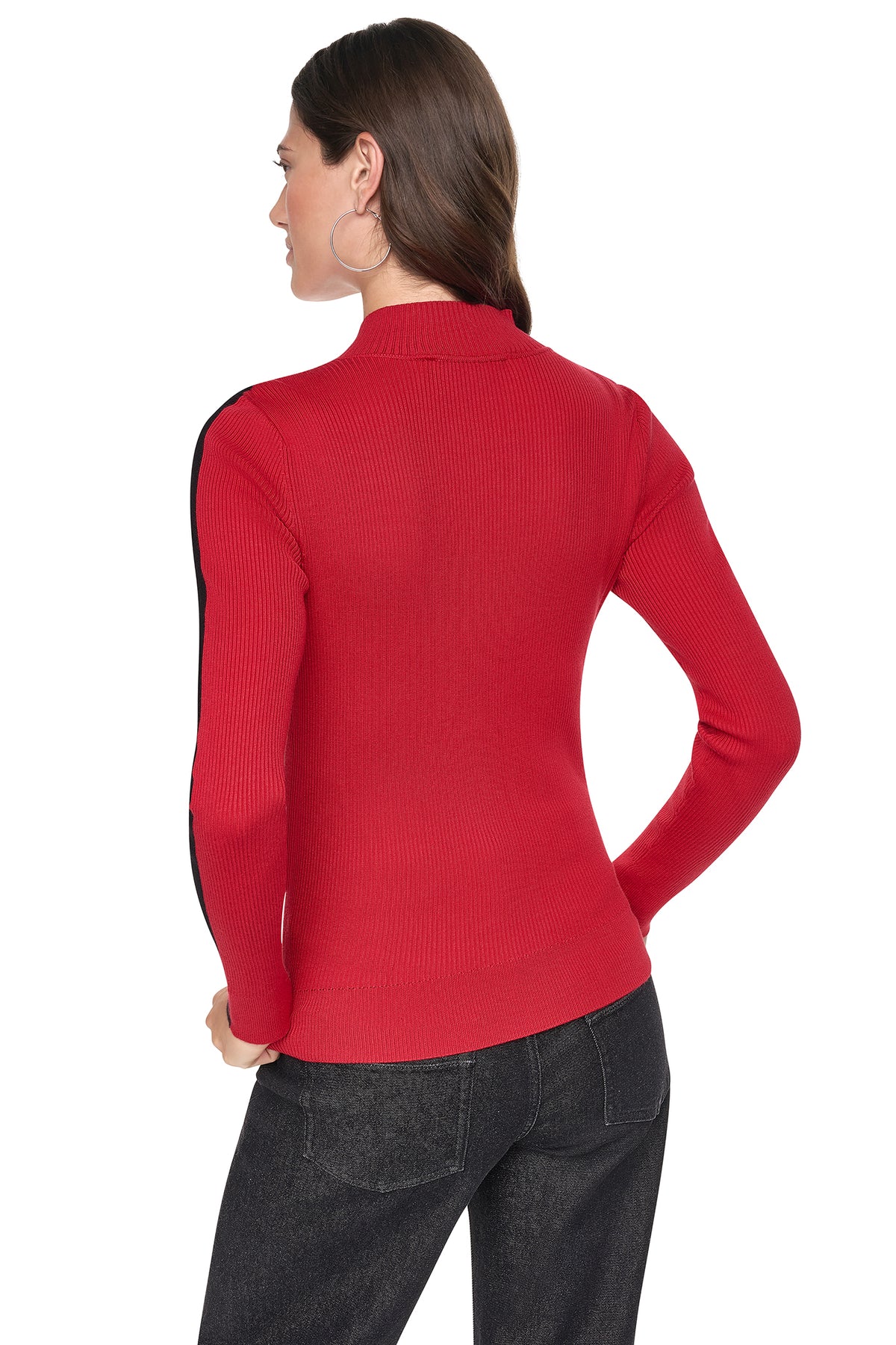 QUARTER-ZIP LOGO TAPE SWEATER VIEW 2