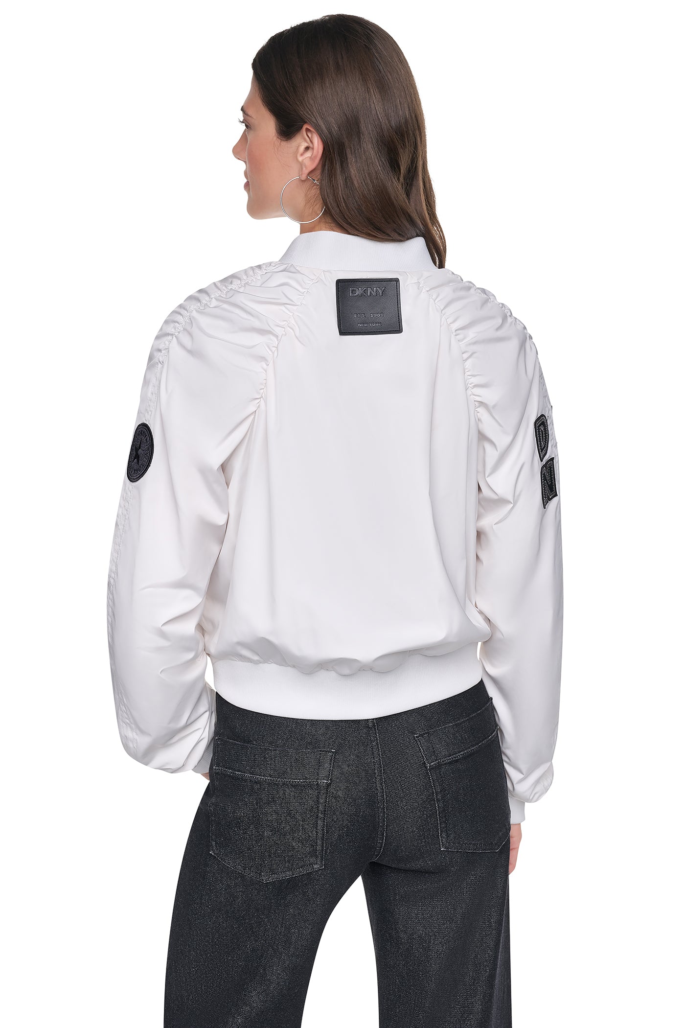 PINS & PATCHES RUCHED JACKET VIEW 2