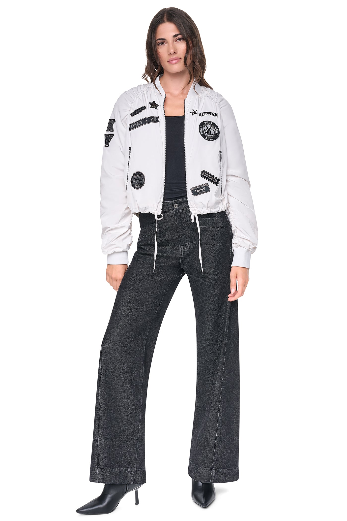 PINS & PATCHES RUCHED JACKET VIEW 2
