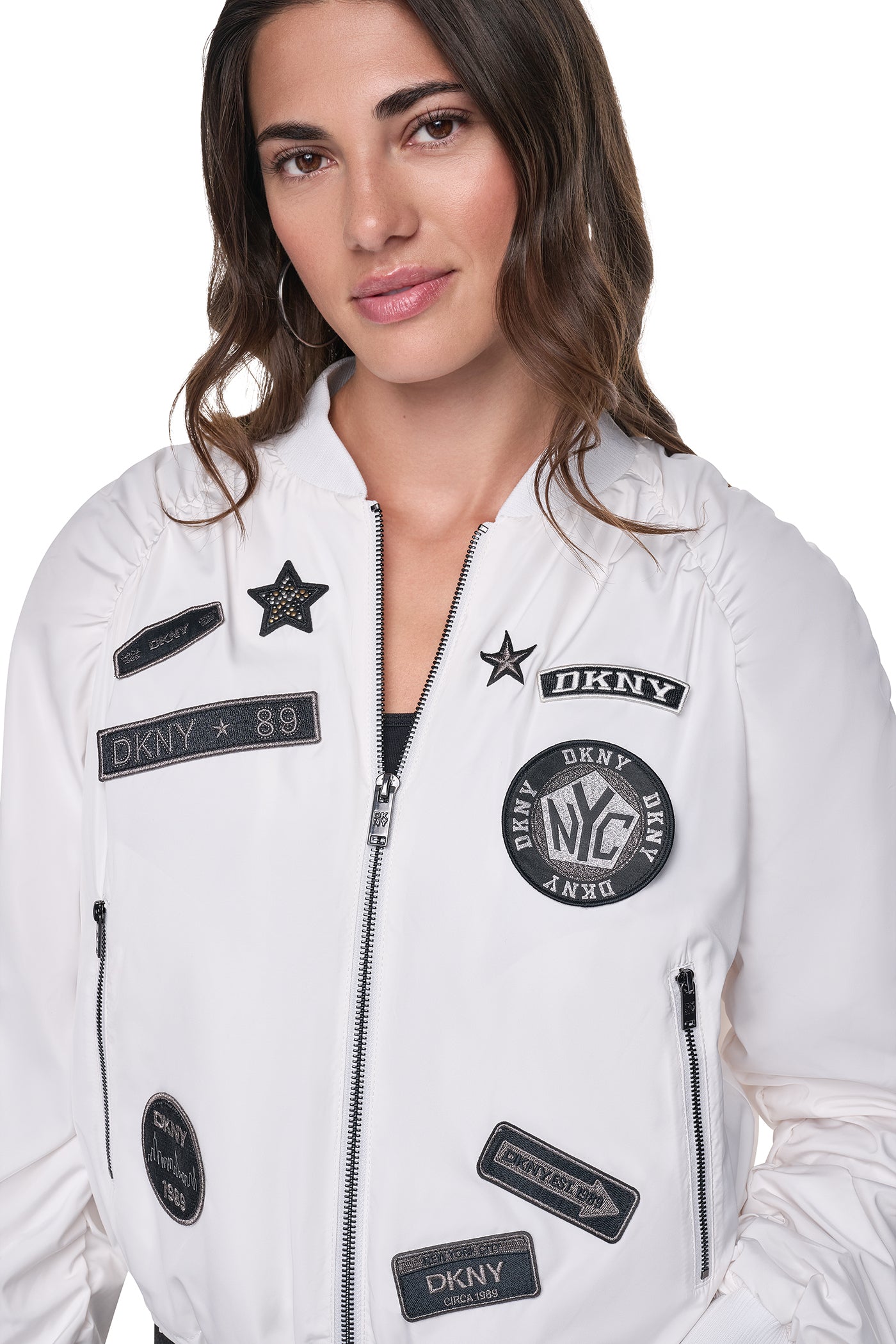 PINS & PATCHES RUCHED JACKET VIEW 2