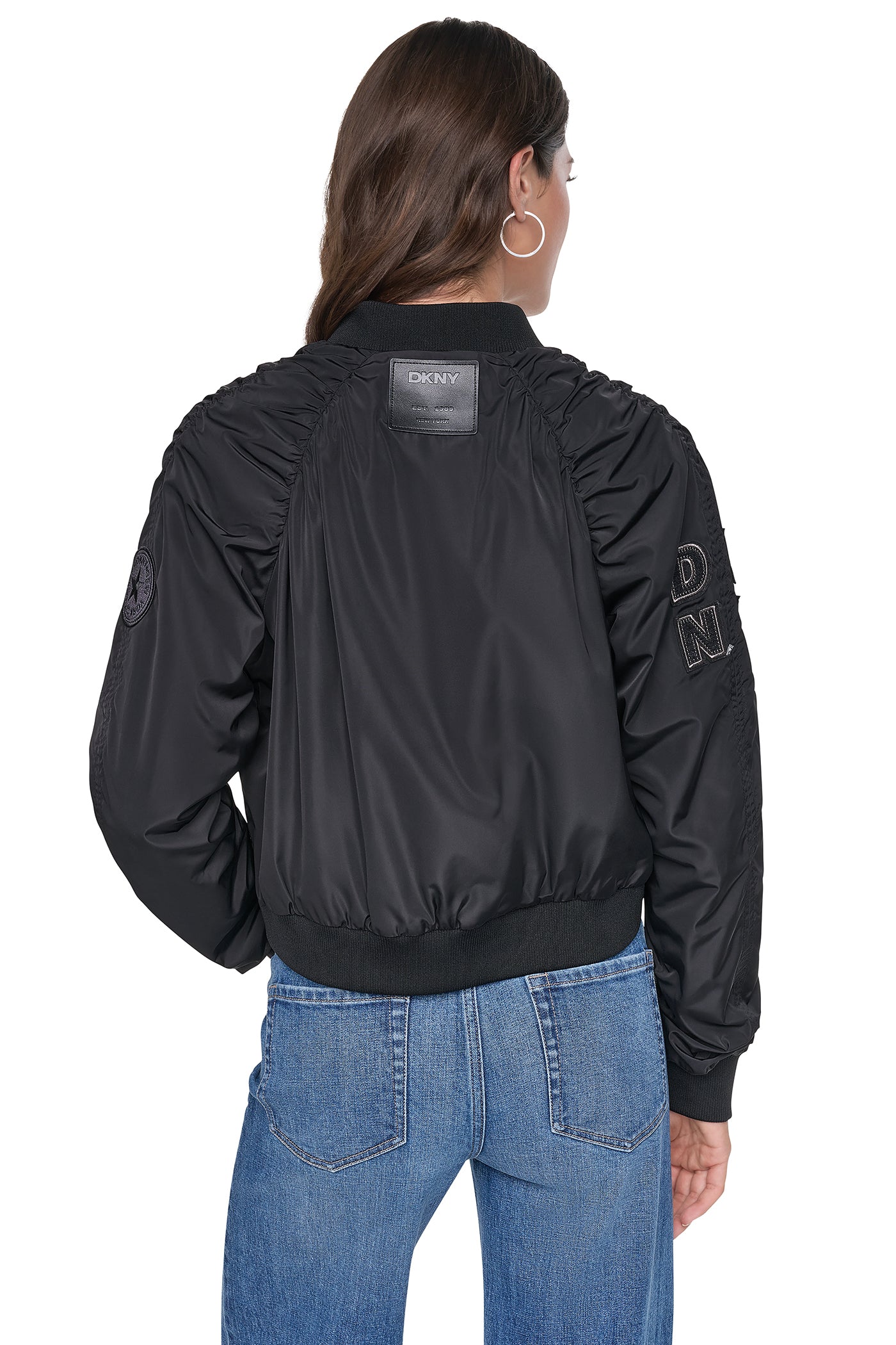 PINS & PATCHES RUCHED JACKET VIEW 2