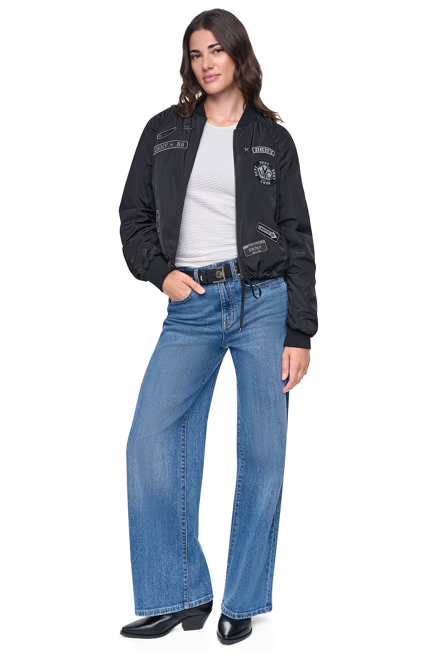 PINS & PATCHES RUCHED JACKET VIEW 2