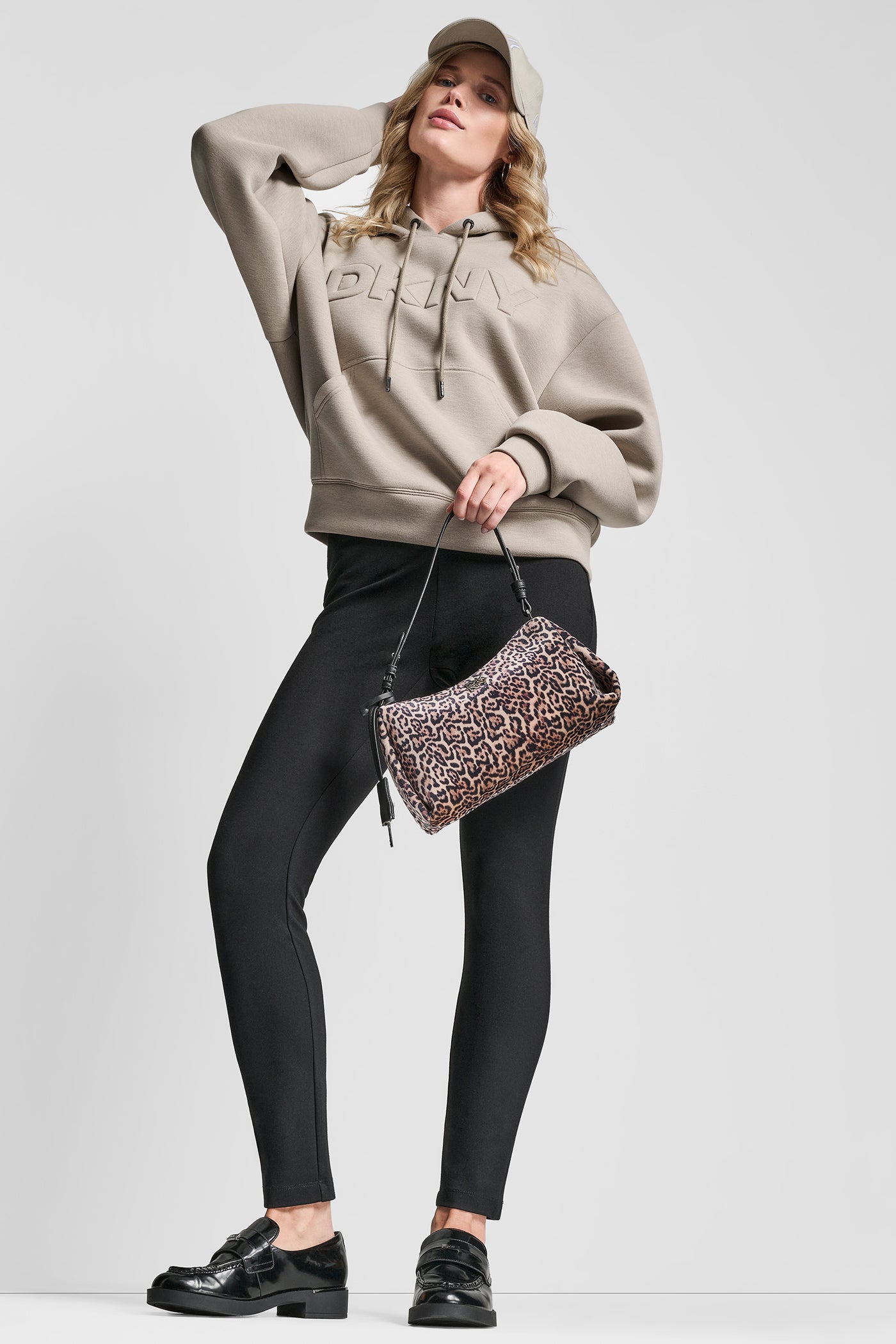 LOGO EMBOSSED SCUBA HOODIE VIEW 4