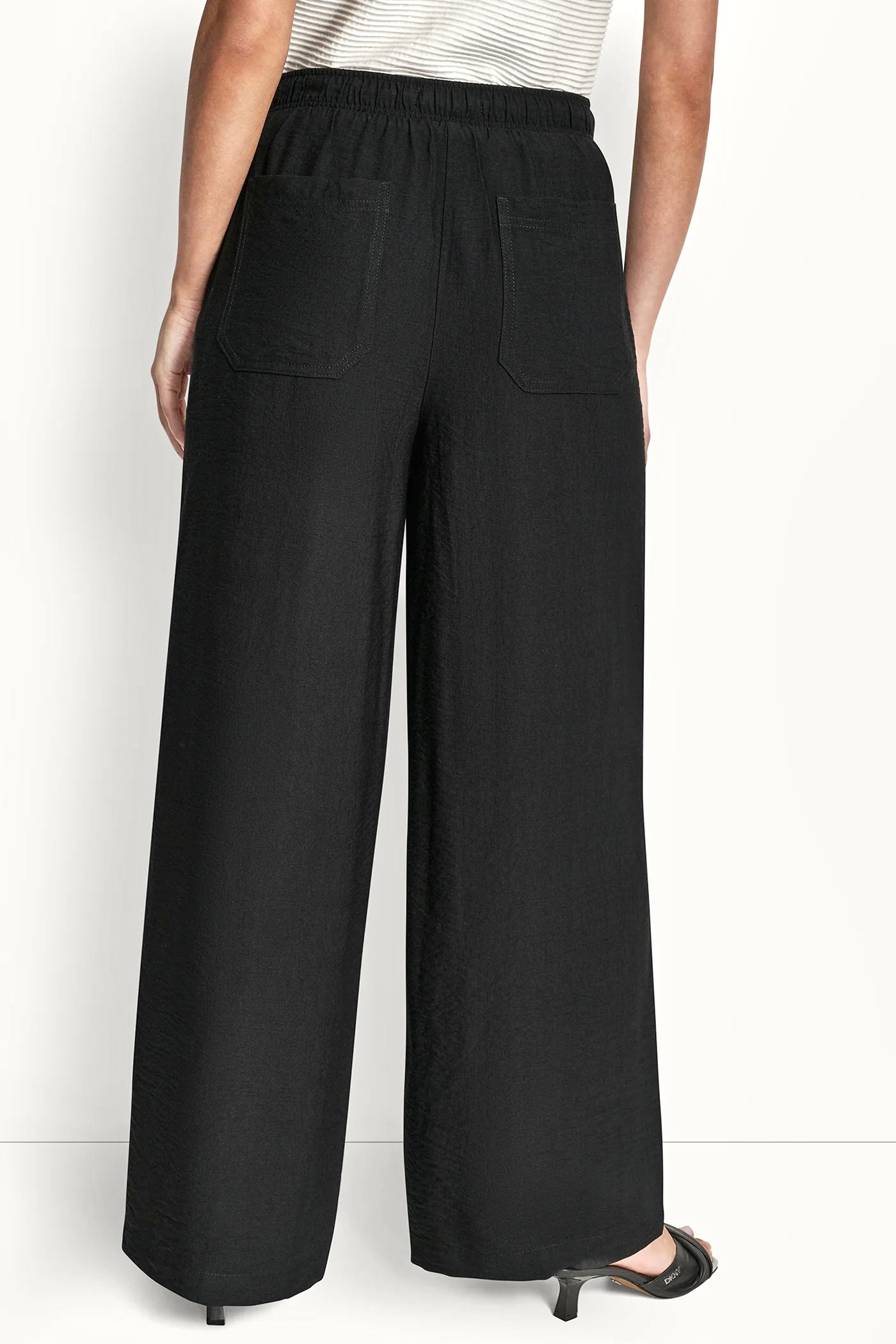 SEAMED WIDE LEG PULL-ON PANT VIEW 4 | 9-5 Edit