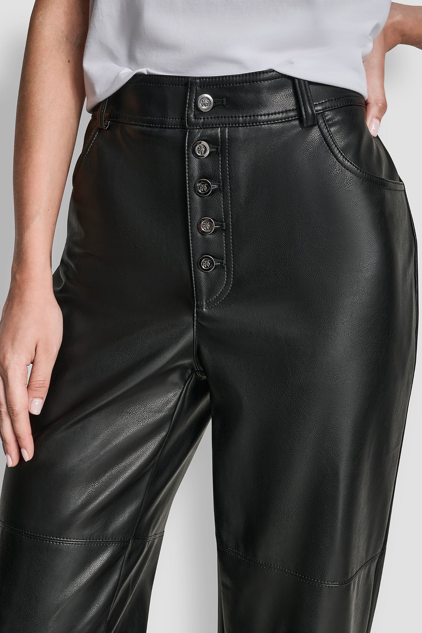 HIGH-RISE FAUX LEATHER PANT VIEW 5 | DKNY Promo