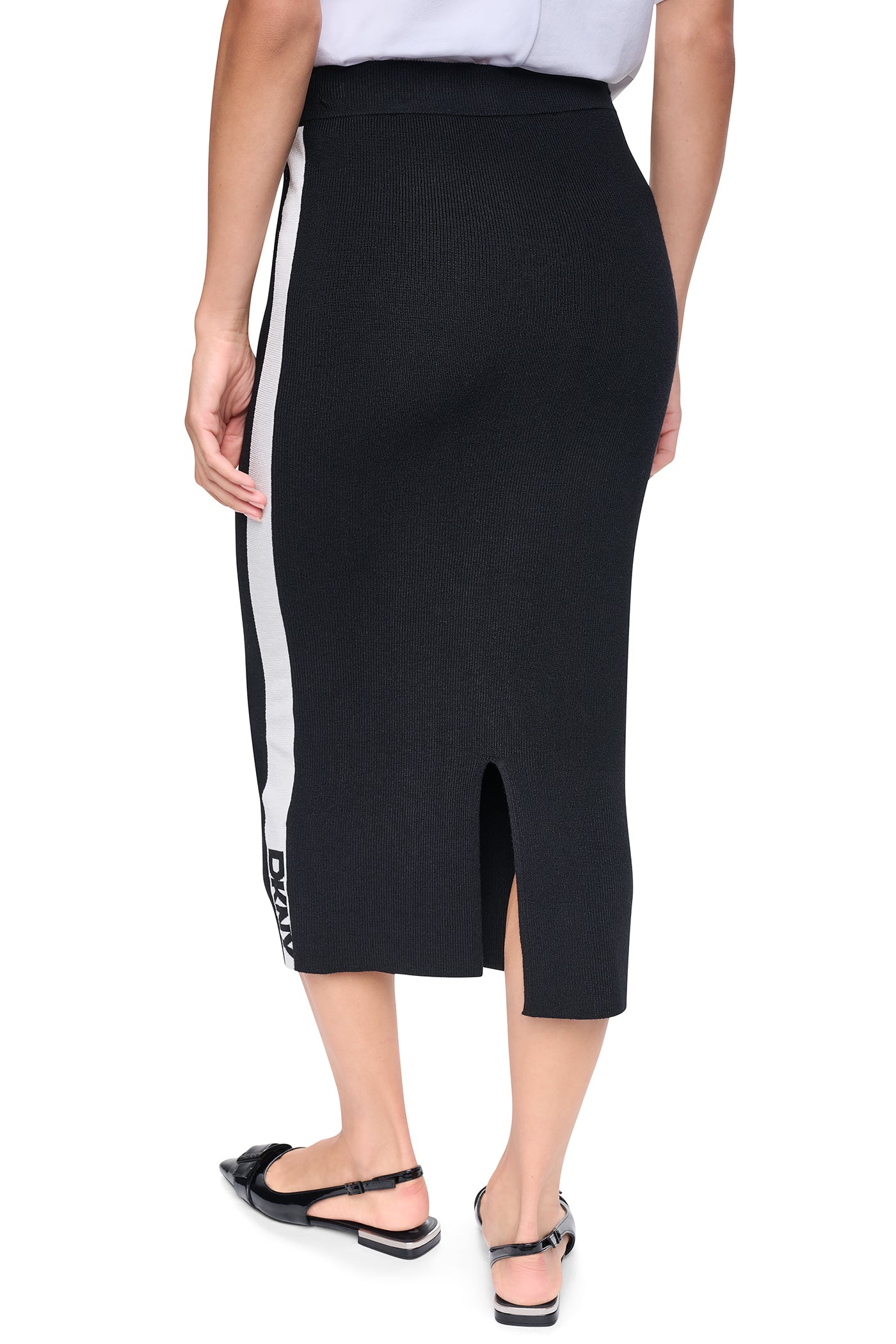 LOGO STRIPE SWEATER SKIRT VIEW 2