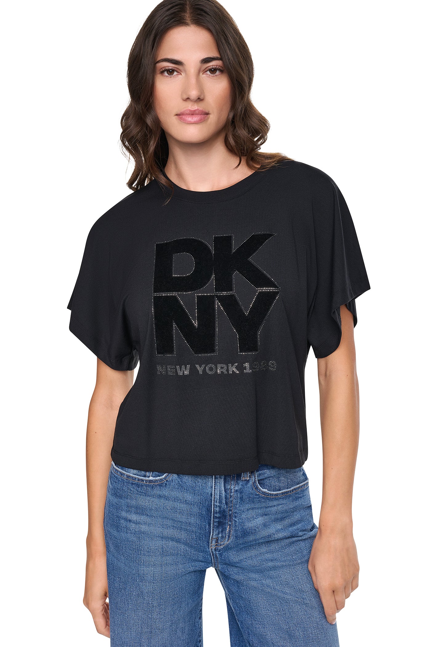 FLOCKED LOGO TEE VIEW 2