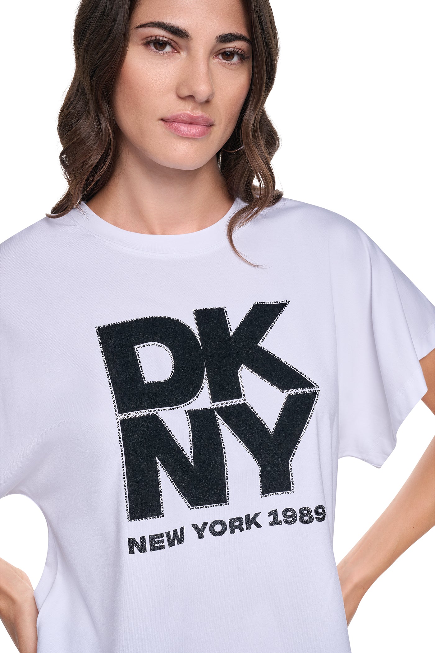 FLOCKED LOGO TEE VIEW 2