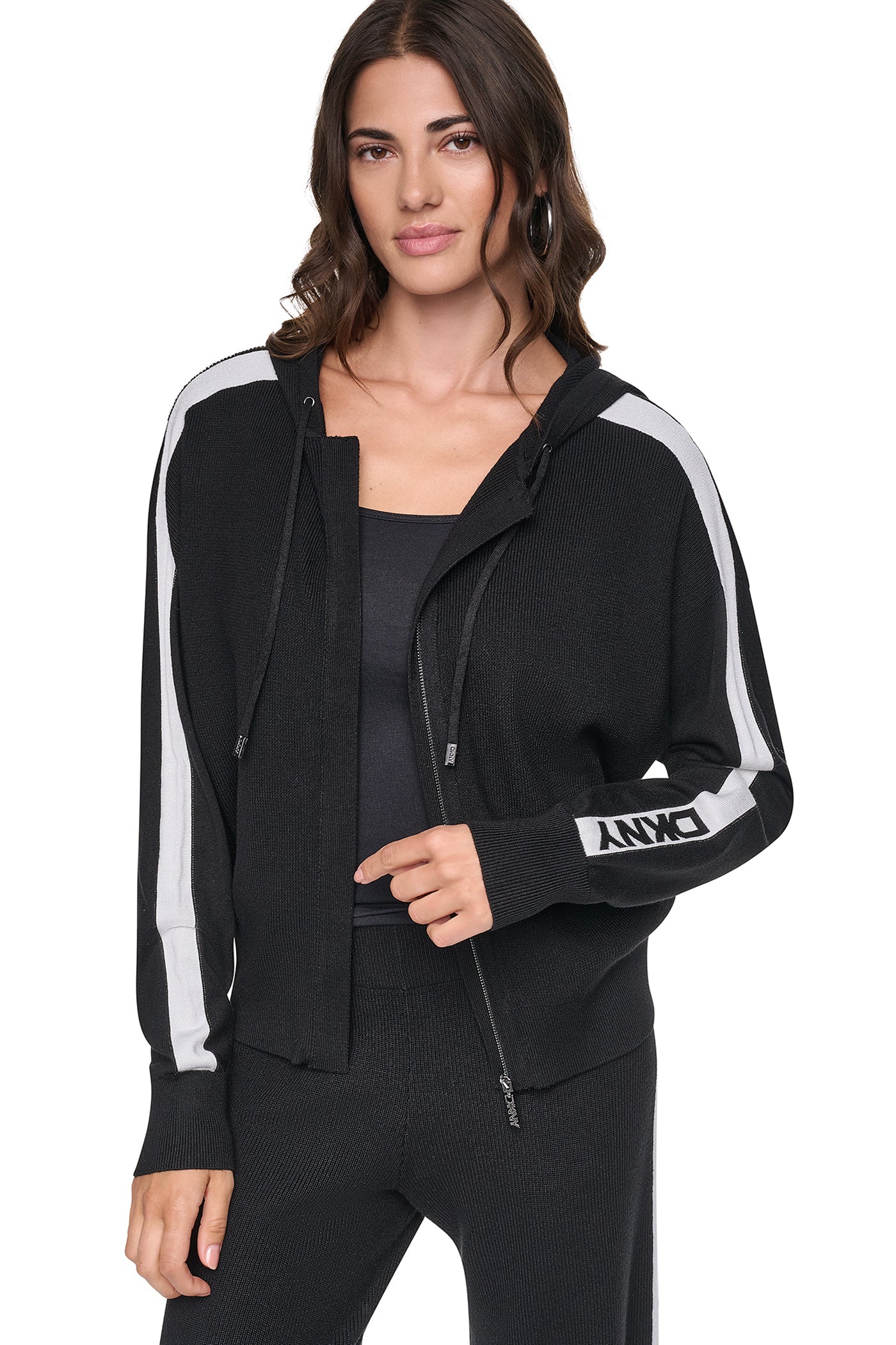 LOGO STRIPE HOODIE SWEATER VIEW 1